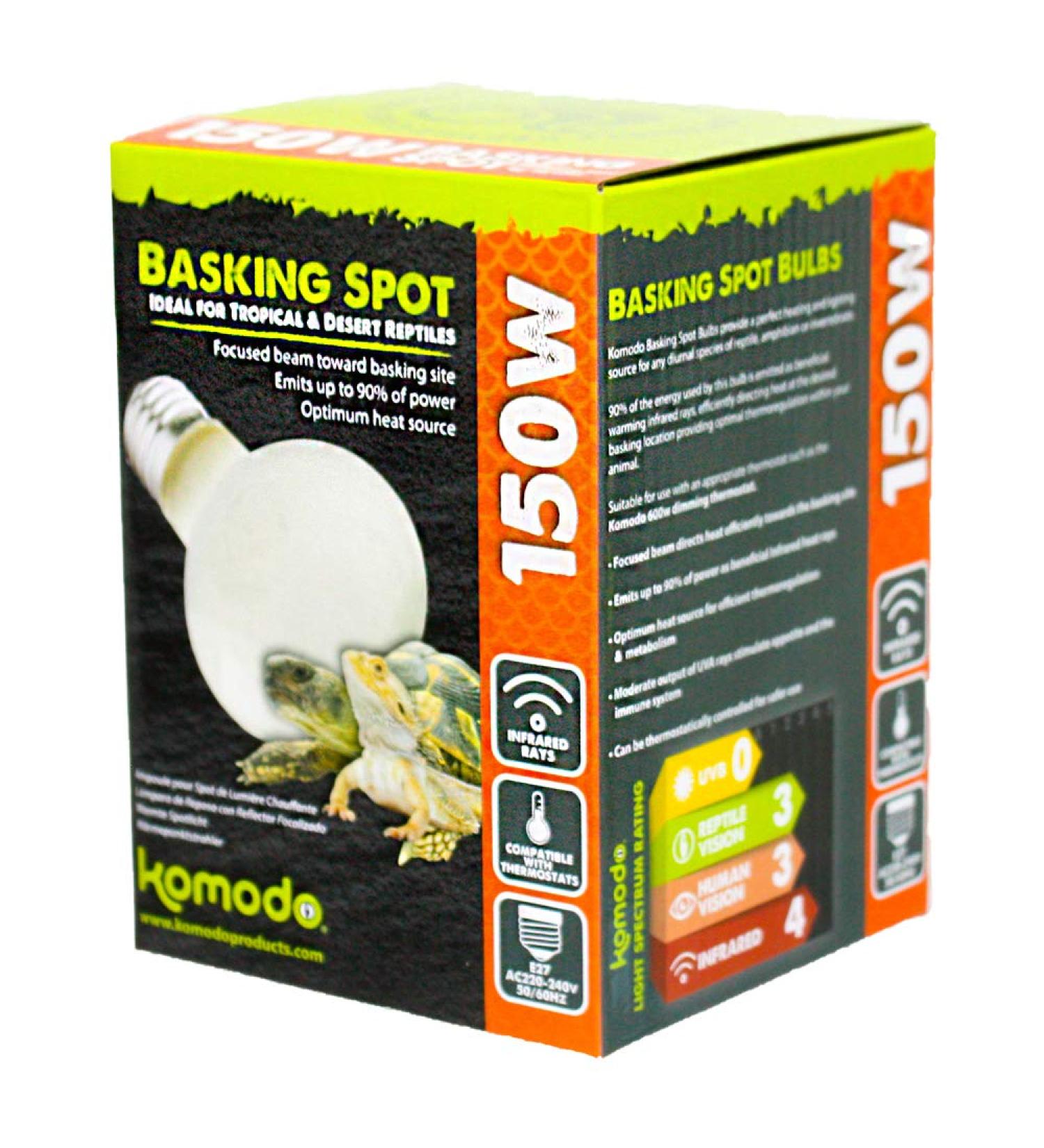 Komodo Basking Spot Lamp ES 150 Watt Screw fix 1 Count (Pack of 1)