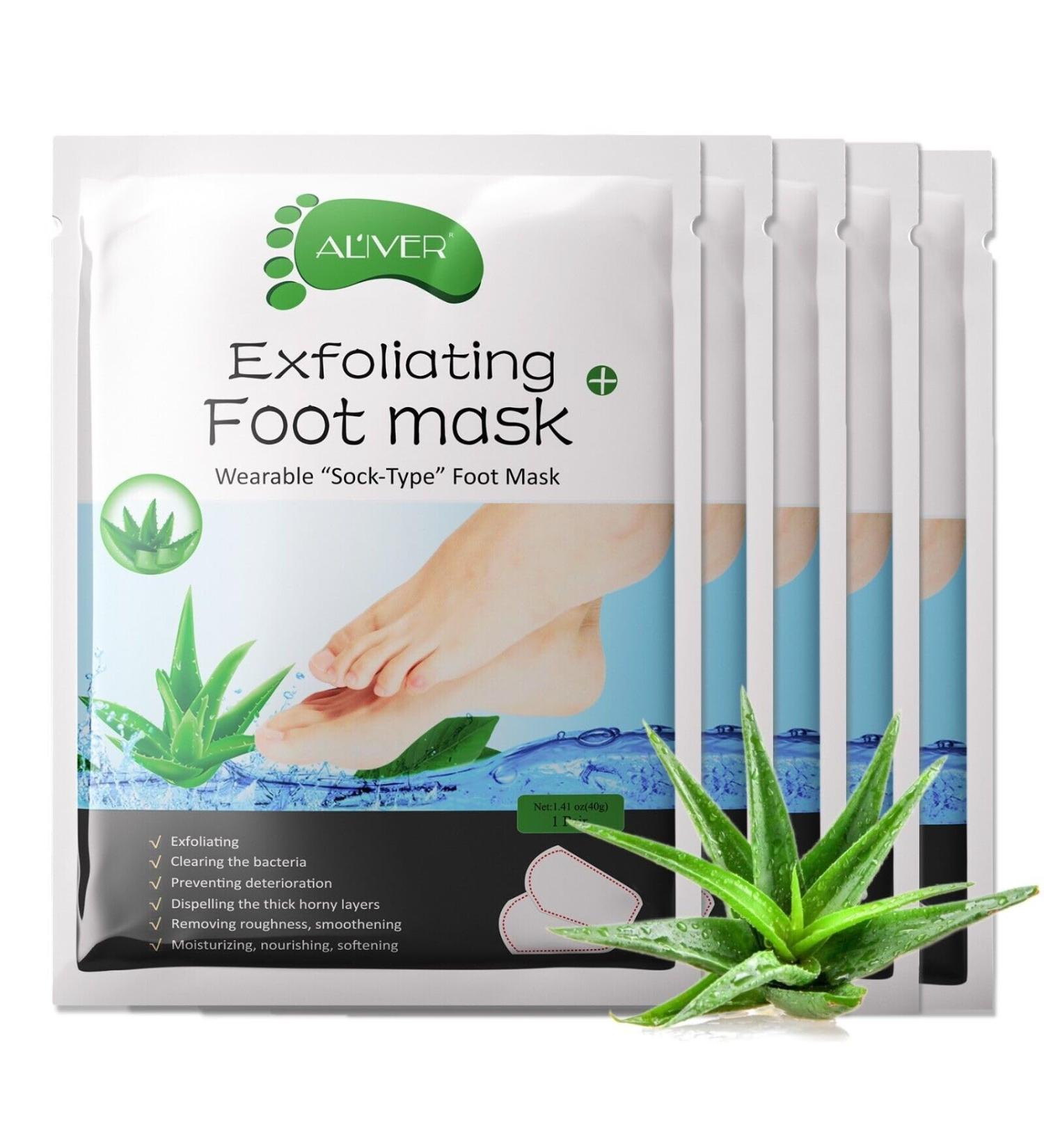 P-Beauty Footmaster Aloe - Intensive Foot Care Peeling Socks | Remove Rough Skin Cracks & Calluses | 5 Pairs for Silky Soft Feet - Buy Online on SooperMarket.com