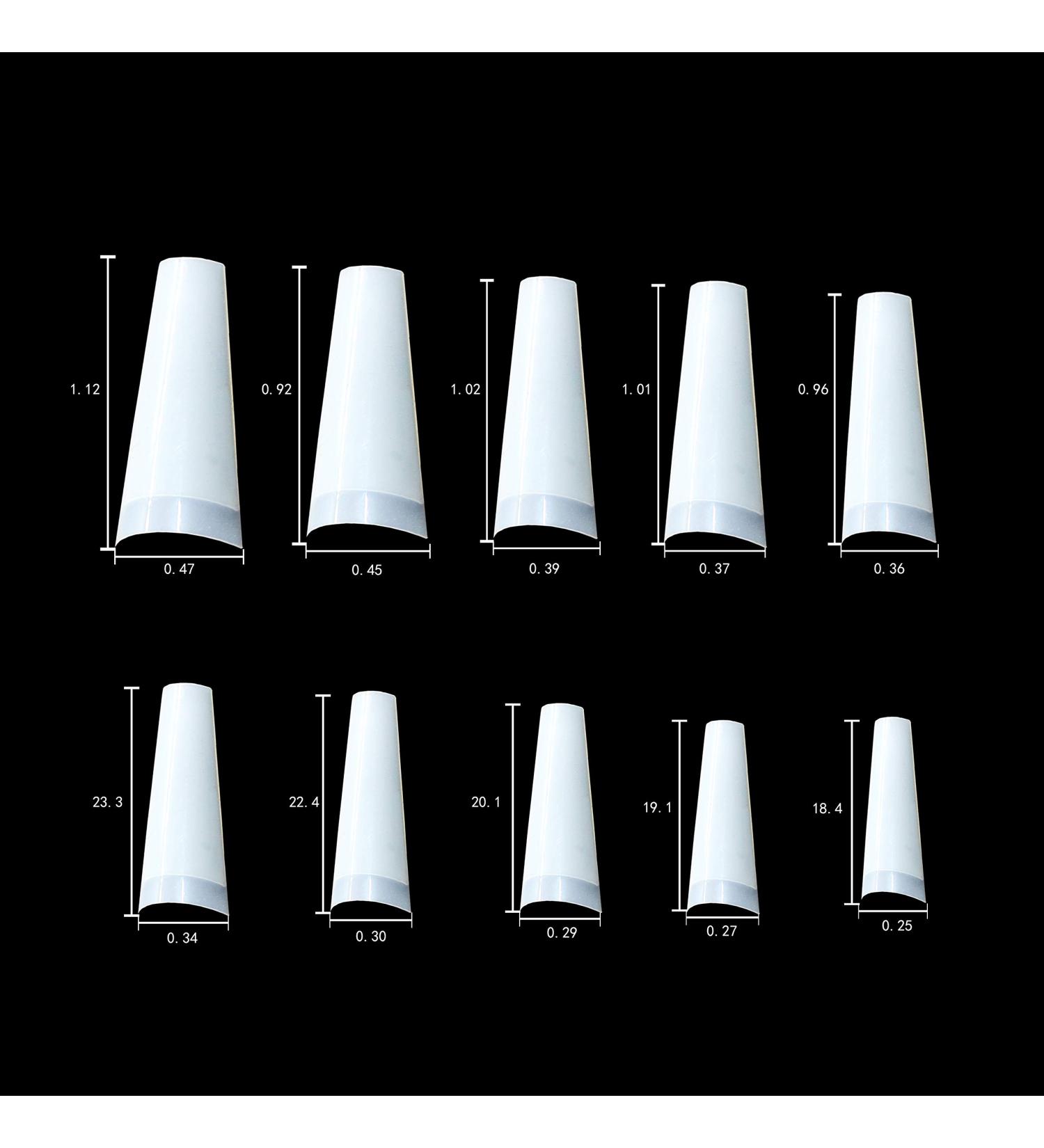 VIVID STELLA Coffin Shape False Nail Tips - C Curve Half Cover Nail Tips for Women & Girls | High-Quality & Stylish Nail Art - Buy Online on SooperMarket.com