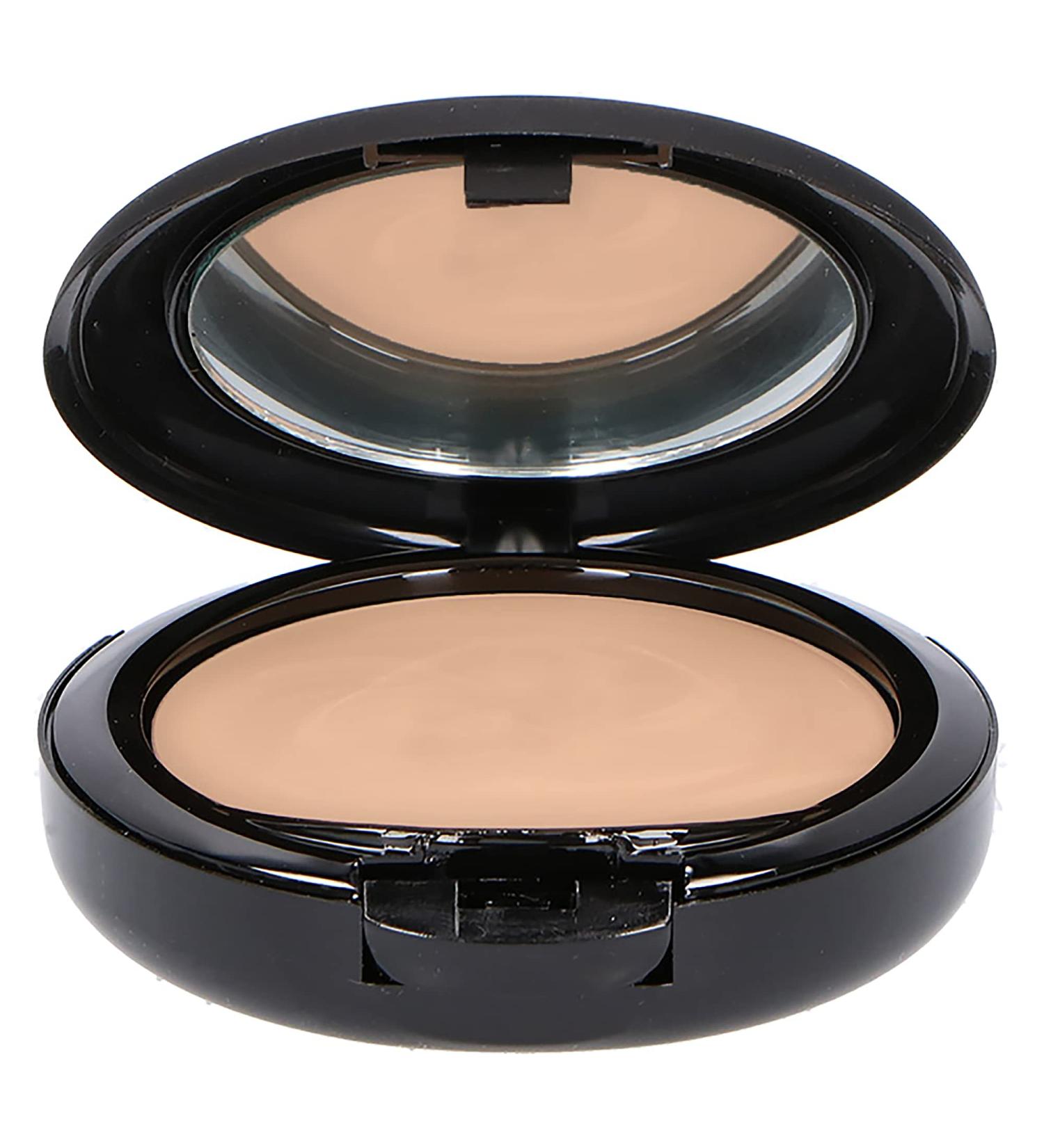 Amsterdam Professional Make-Up Light Velvet Face Foundation-Silky Smooth Coverage-Beautiful Flawless End Result-With Mirror&Sponge-Ideal For On-The-Go-Wb3 Beige-0.27 Oz(PH10026/NB)