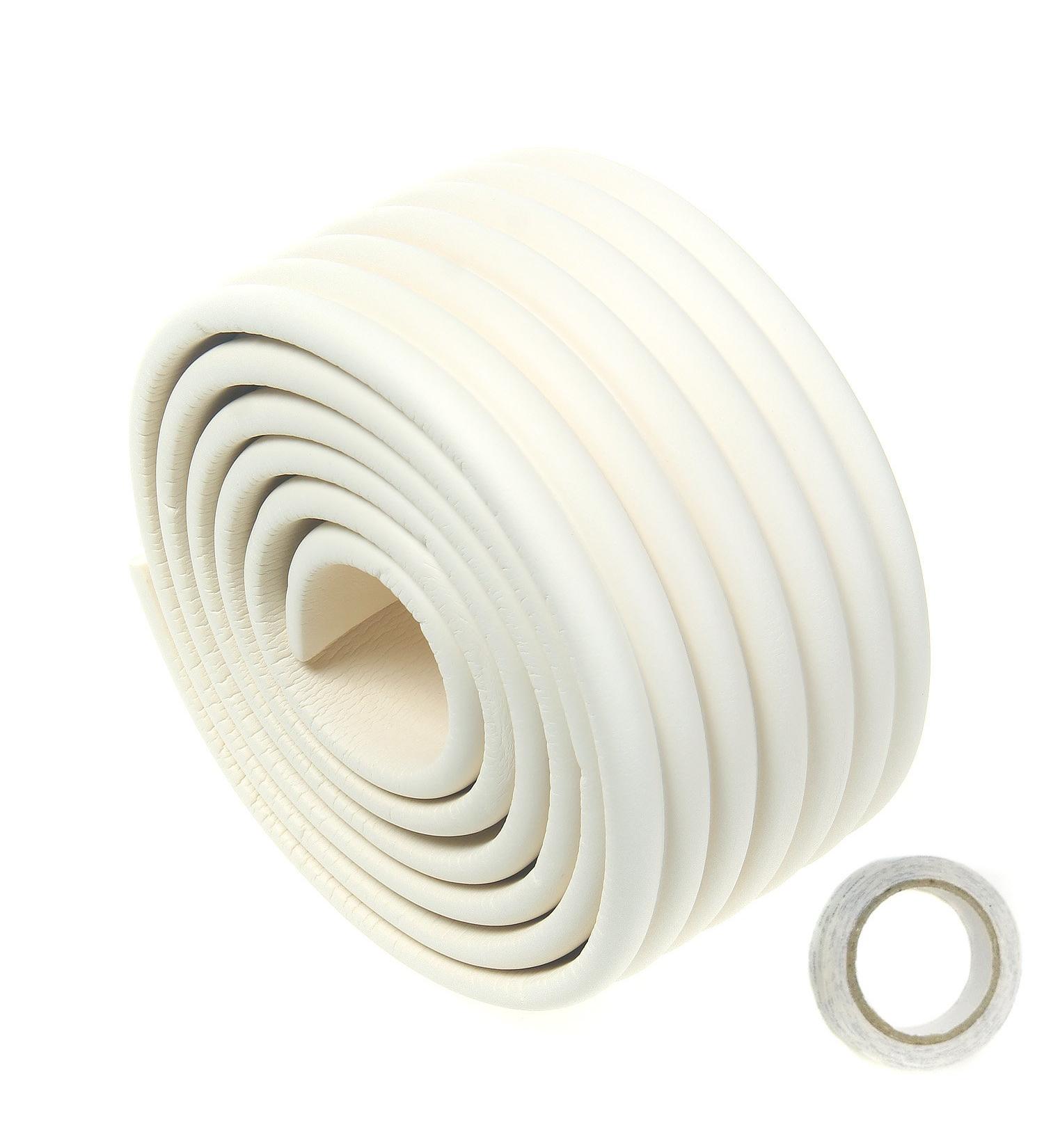 TUKA Multi-Purpose Foam Protector Kit 2M x 80mm Universal Anti Collision Protector Safety of Child Baby Senior Thick Childproofing Safety Protection Securing Objects and Surfaces TKD7002 Off White 2 M x 80mm Universal Foam Protector White - Buy Online on SooperMarket.com