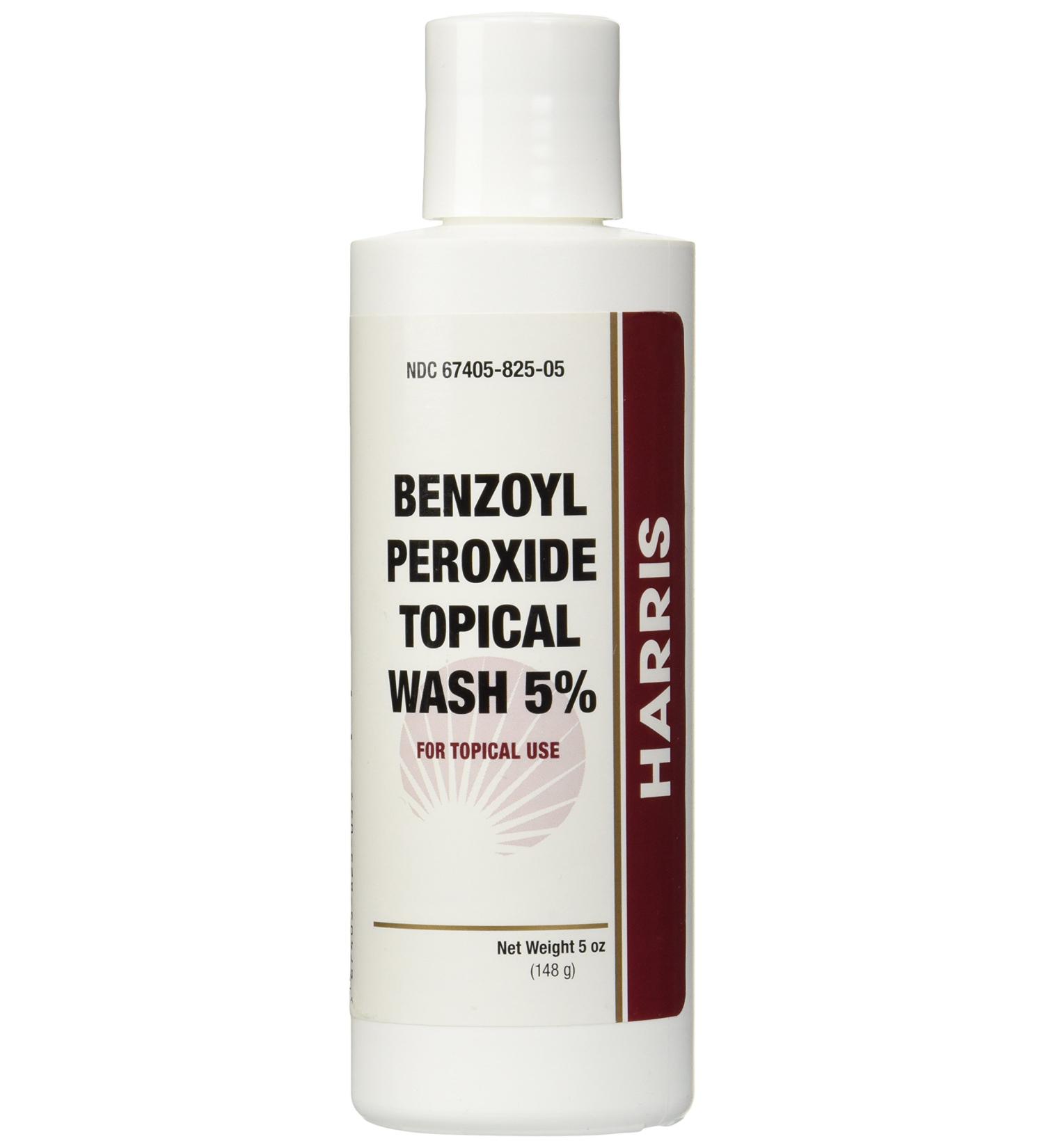 Harris Benzoyl Peroxide Wash 5% - 5 oz Bottle | Acne Treatment Solution - Buy Online on SooperMarket.com