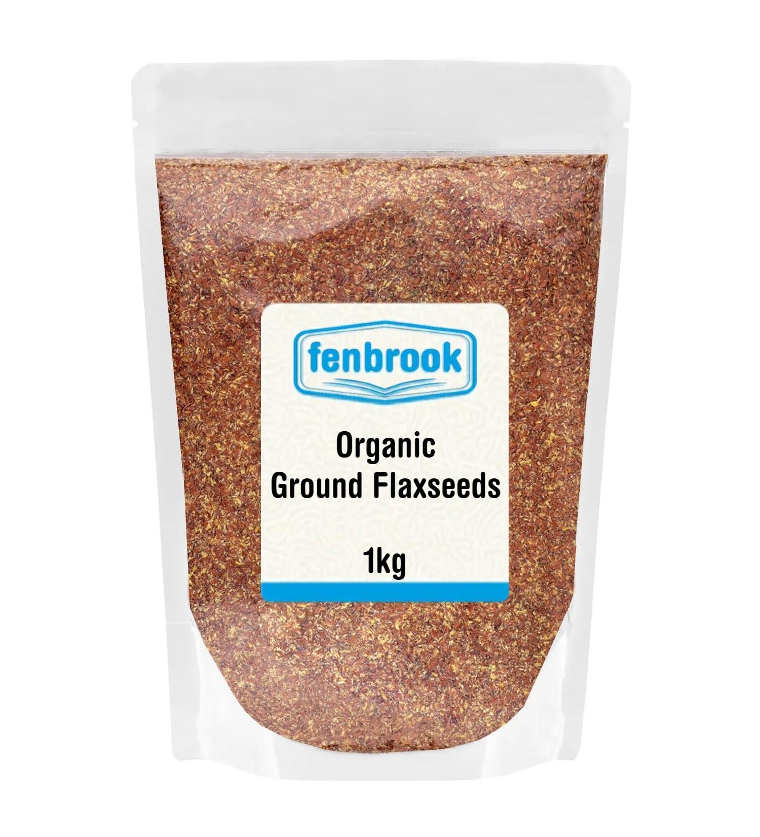 Organic Ground Linseed (Cold Milled Flaxseed) 1kg | Certified Organic by Fenbrook Organic - Buy Online on SooperMarket.com