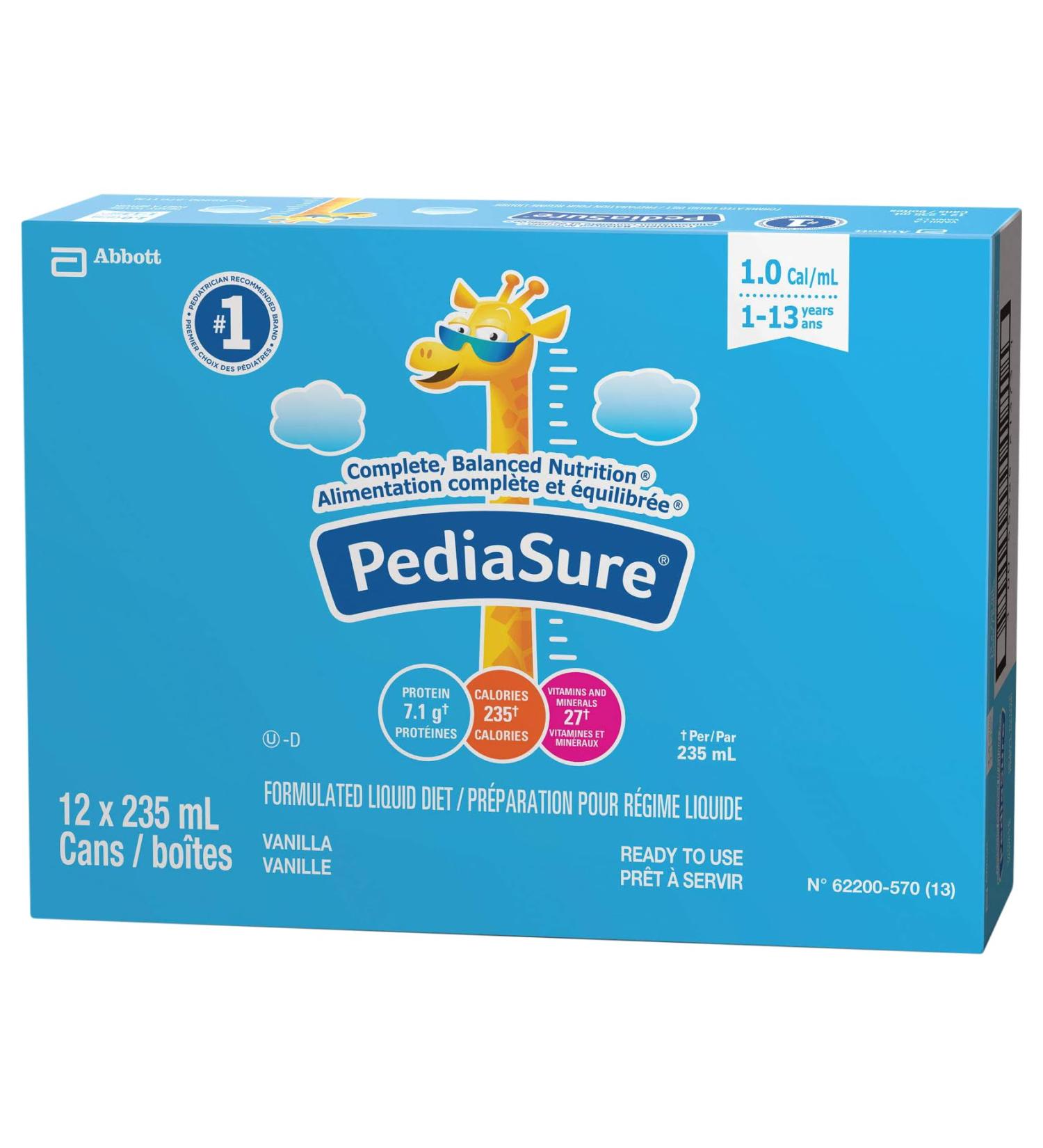 PediaSure Formulated Liquid Diet Vanilla 12 count 2820 mL - Buy Online on SooperMarket.com