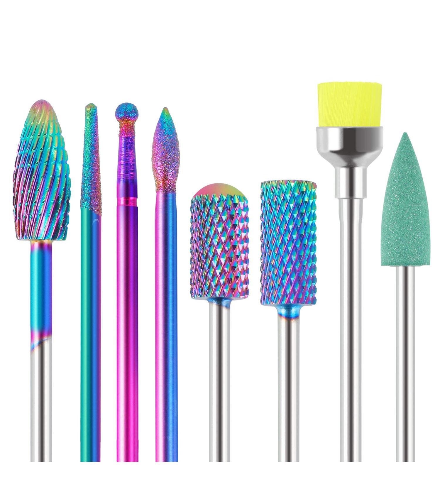 MAQUITA 8pcs Tungsten Steel Electric Nail Drill Bits Set - Manicure Pedicure Kit for Home Salon Use - Buy Online on SooperMarket.com