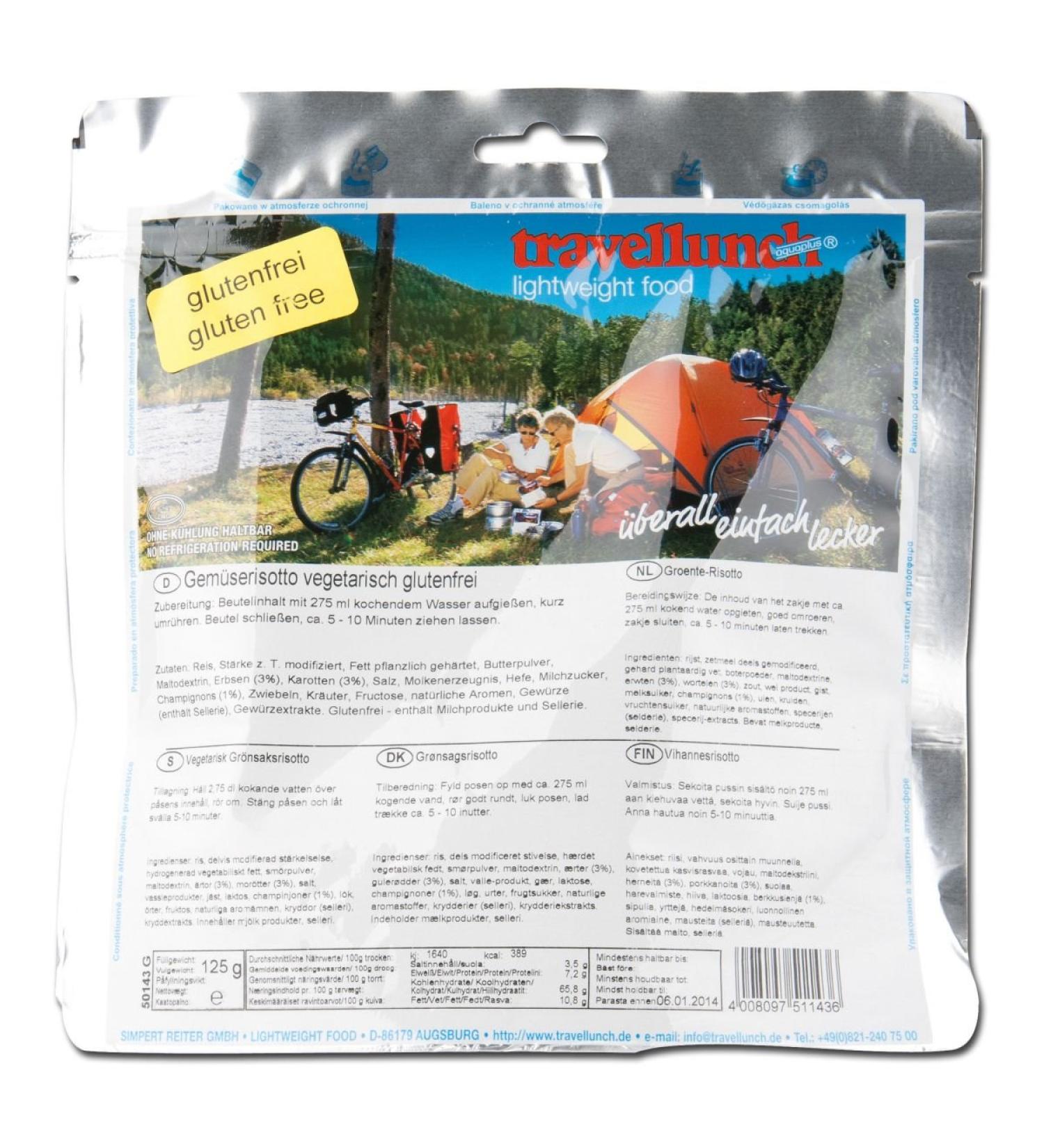 Travellunch vegetable risotto - gluten free double pack