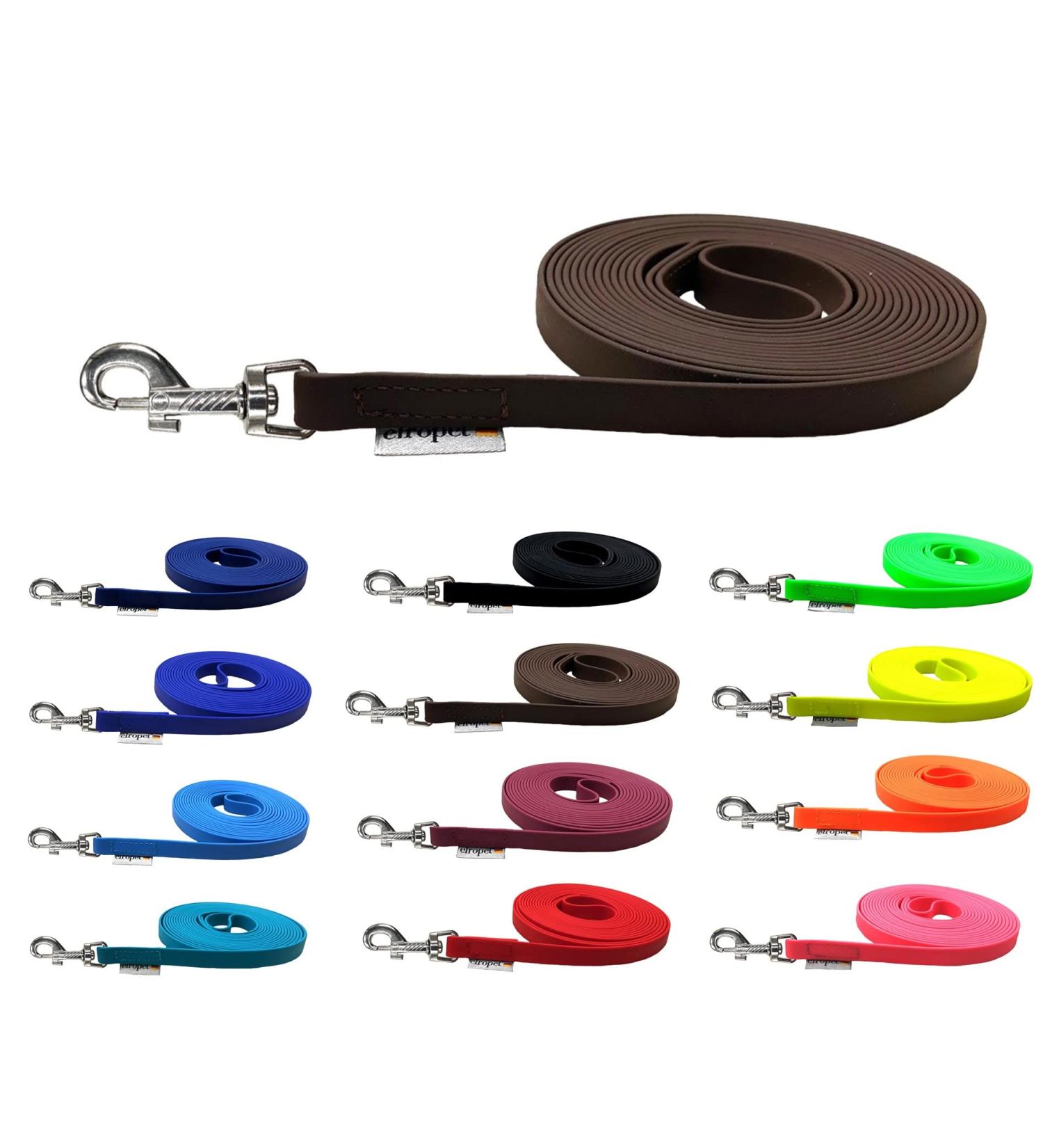 Buy Biothane Drag Line for Medium & Large Dogs - Durable 16mm Leash 1.50m Without Hand Loop Brown - Ideal for Training & Outdoor Adventures - Buy Online on SooperMarket.com