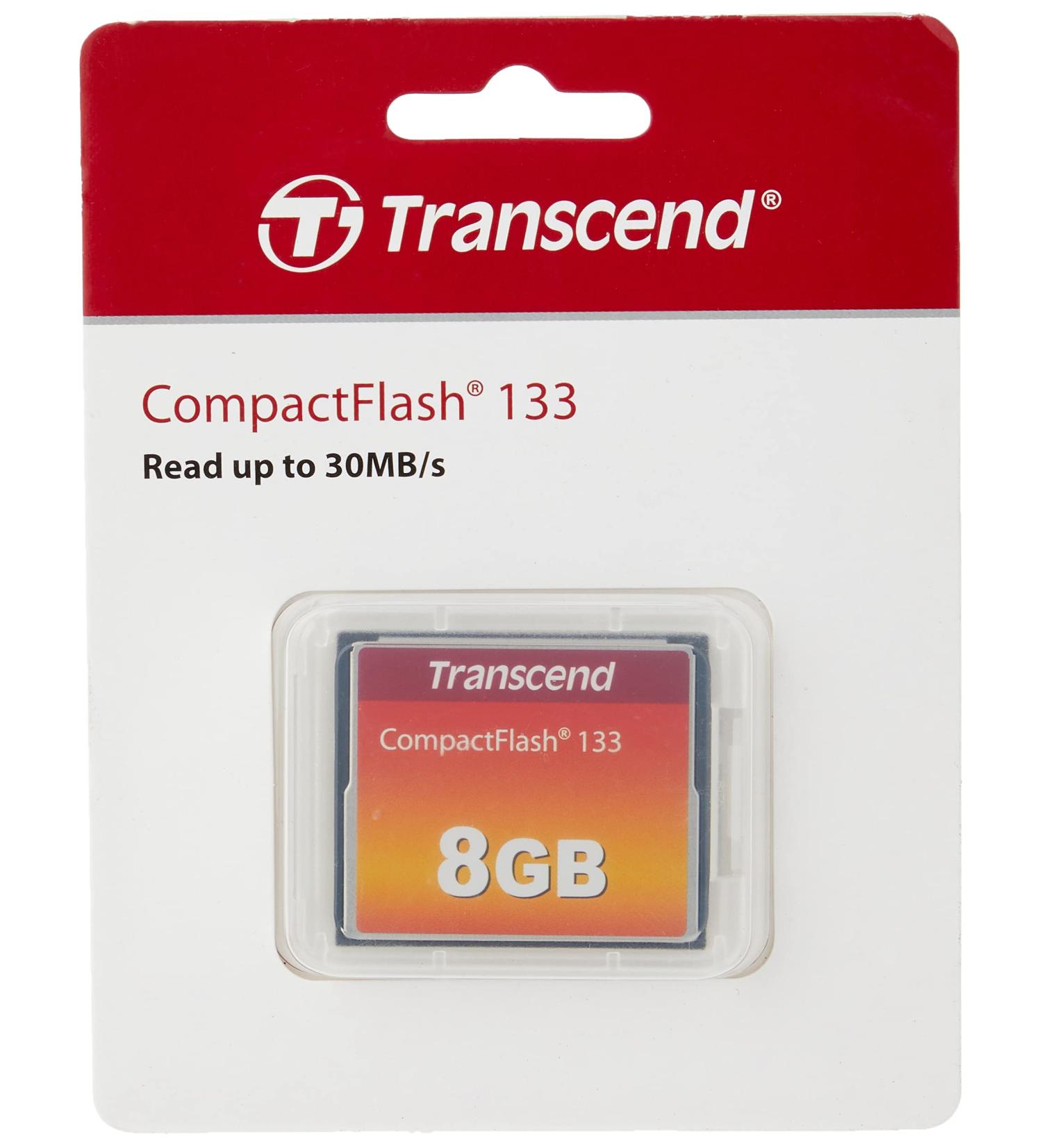 Transcend 8GB CompactFlash Memory Card 133x (TS8GCF133) - Buy Online on SooperMarket.com