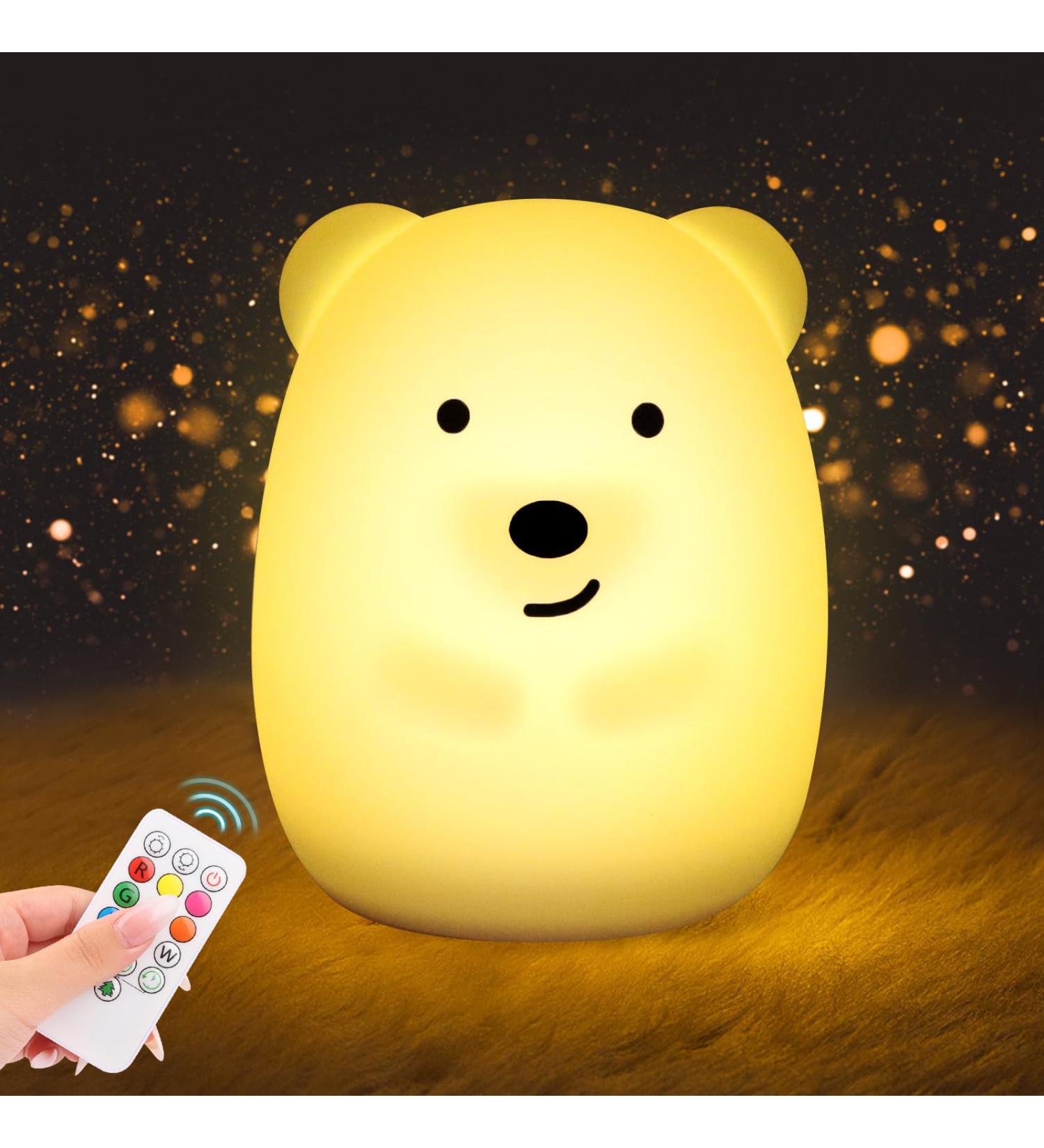 Buy Children's Night Light - 9 Colors & 3 Modes Silicone Touch & Remote Control USB Charging - Perfect Baby Lamp for Kids' Room - Buy Online on SooperMarket.com