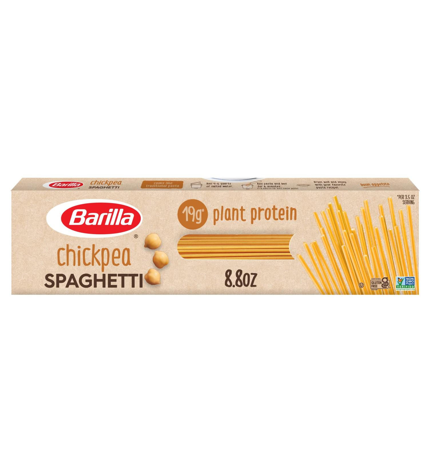 Barilla Chickpea Spaghetti Pasta  8.8 oz - Vegan  Gluten Free  Non GMO & Kosher - High Protein Pasta Made with Plant Based Protein - Buy Online on SooperMarket.com
