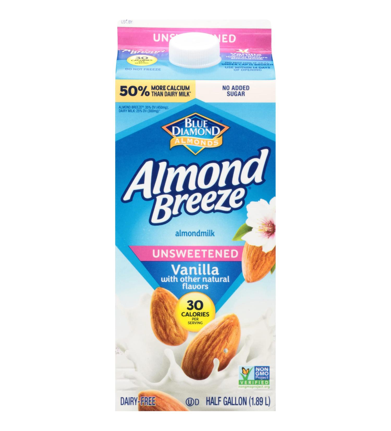 Almond Breeze Blue Diamond Vanilla Almond Milk 64oz - Lactose Free - Buy Online on SooperMarket.com