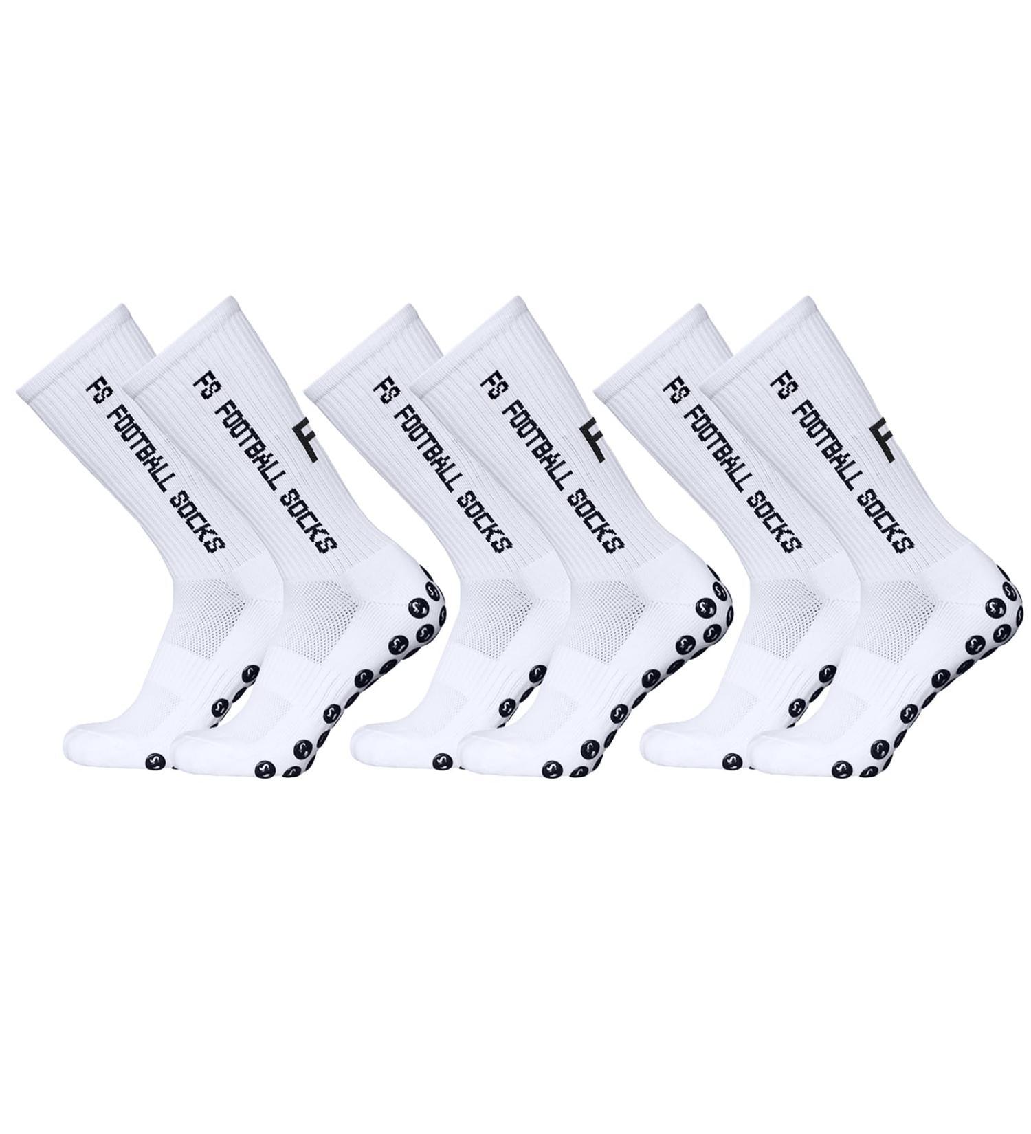 Taruor Unisex Football Socks for Kids & Men | 3 Pairs Anti-Slip Compression Stockings for Outdoor Sports & Running (Size 39-46) - Buy Online on SooperMarket.com