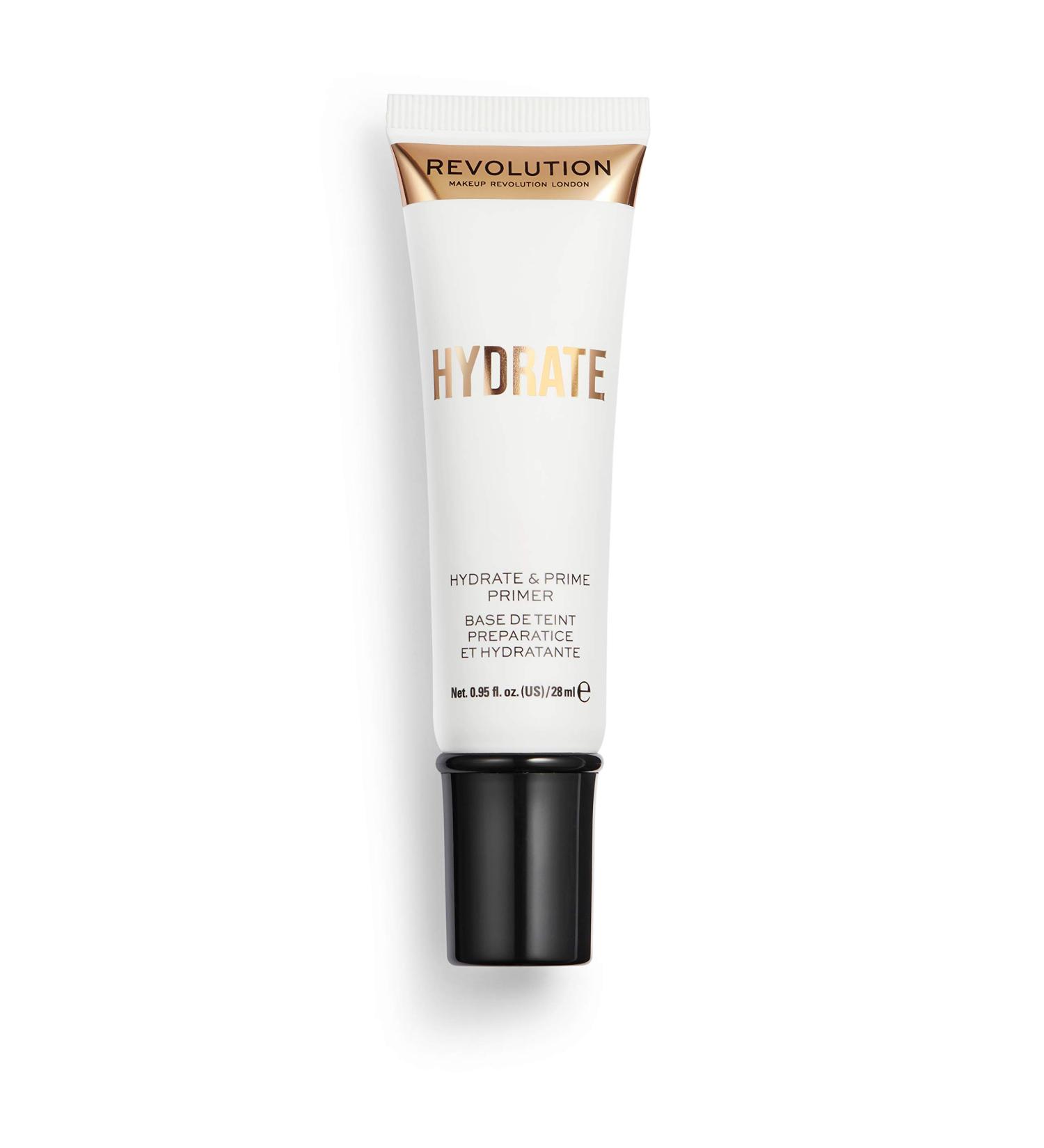 Makeup Revolution Hydrate Primer 0.95 Fl Oz | Water-Based, Hyaluronic Acid & Vitamin E | Lightweight, Vegan & Cruelty-Free - Buy Online on SooperMarket.com