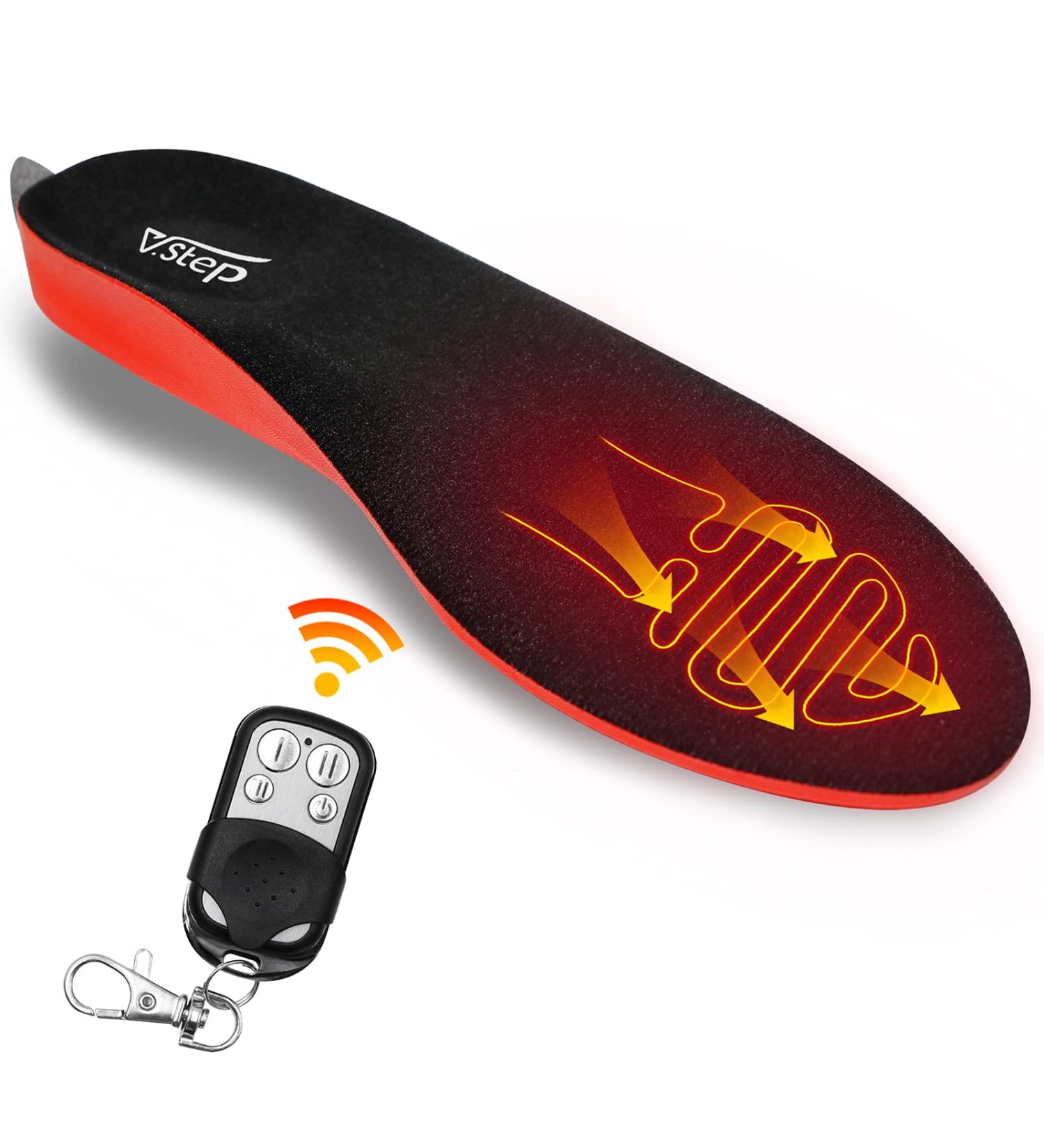 Heated Insoles for Men Women | Rechargeable Wireless Electric Foot Warmer | Remote Control | for Boots Ski Snowboard Motorcycle Hiking | V.Step L (US Men 9-14/Women 10-15) - Buy Online on SooperMarket.com