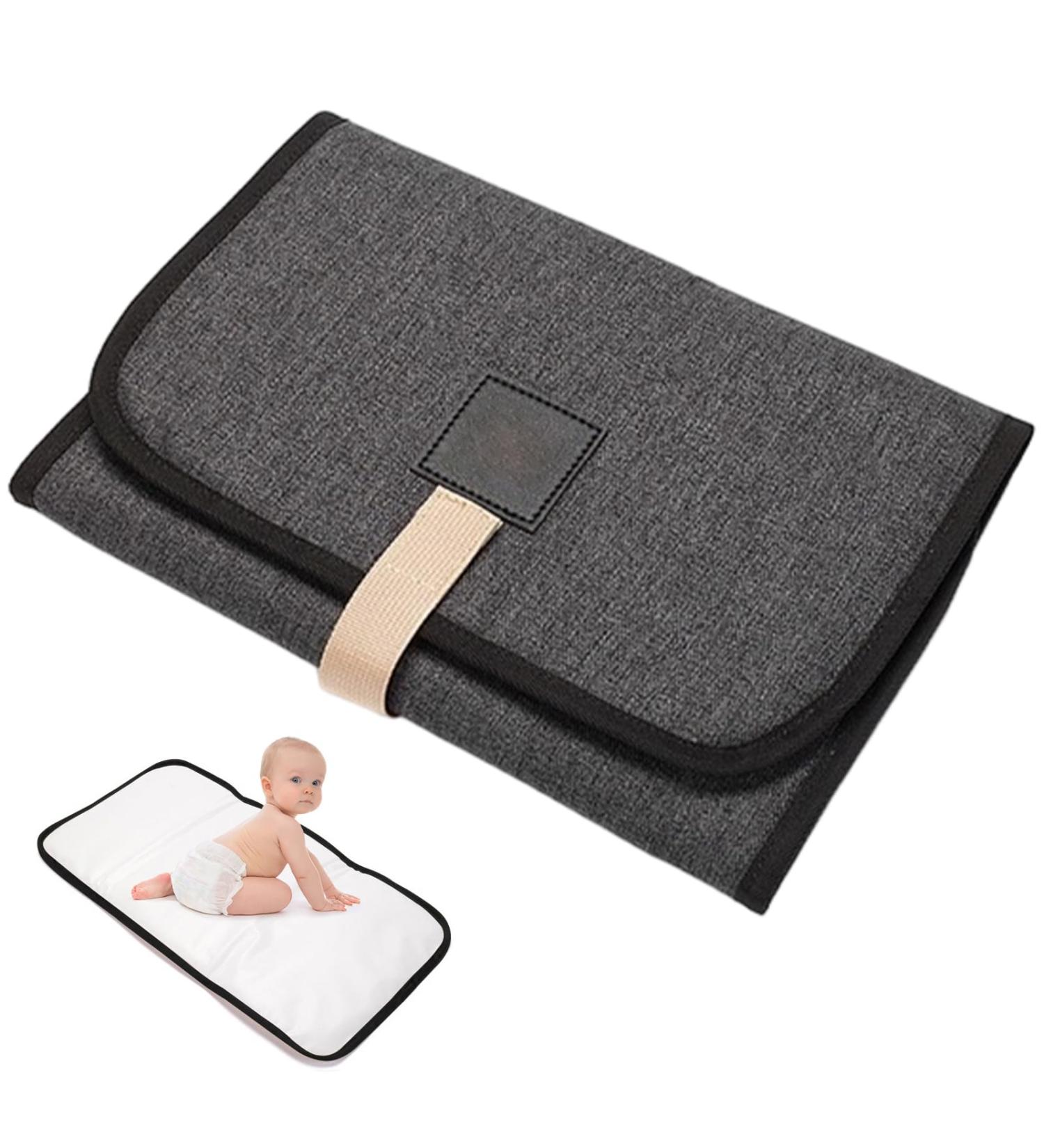 Portable Baby Wrap Pad & Diaper Changing Pad - Breathable Washable Reusable for Infants & Toddlers - Light Gray - Buy Online on SooperMarket.com
