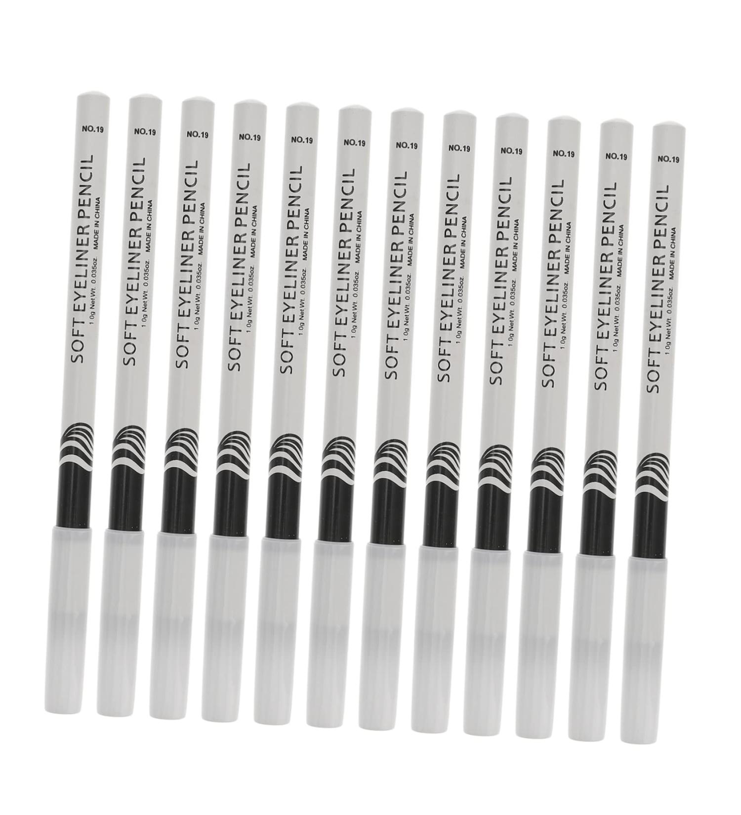 Mikinona 12pcs Lying Silkworm Eyeliner Eyeshadow Pencil Sparkle Highlighters Highlighter Pens Gels Wood White - Buy Online on SooperMarket.com