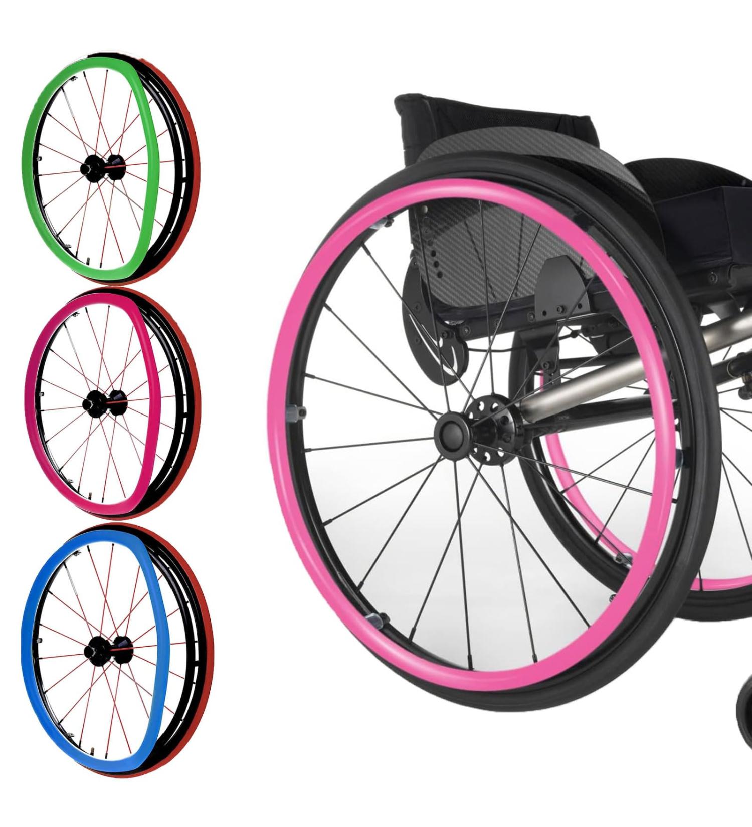 Wheelchair Wheel Covers 1 Pair Wheelchair Cover 24inch Silicone Wheelchair Push Rim Covers Wheelchair Accessories Wheelchair Handrim Covers Non-Slip Wear-Resistant Hand Push Protective Cover Rear Whe 24in Pink - Buy Online on SooperMarket.com