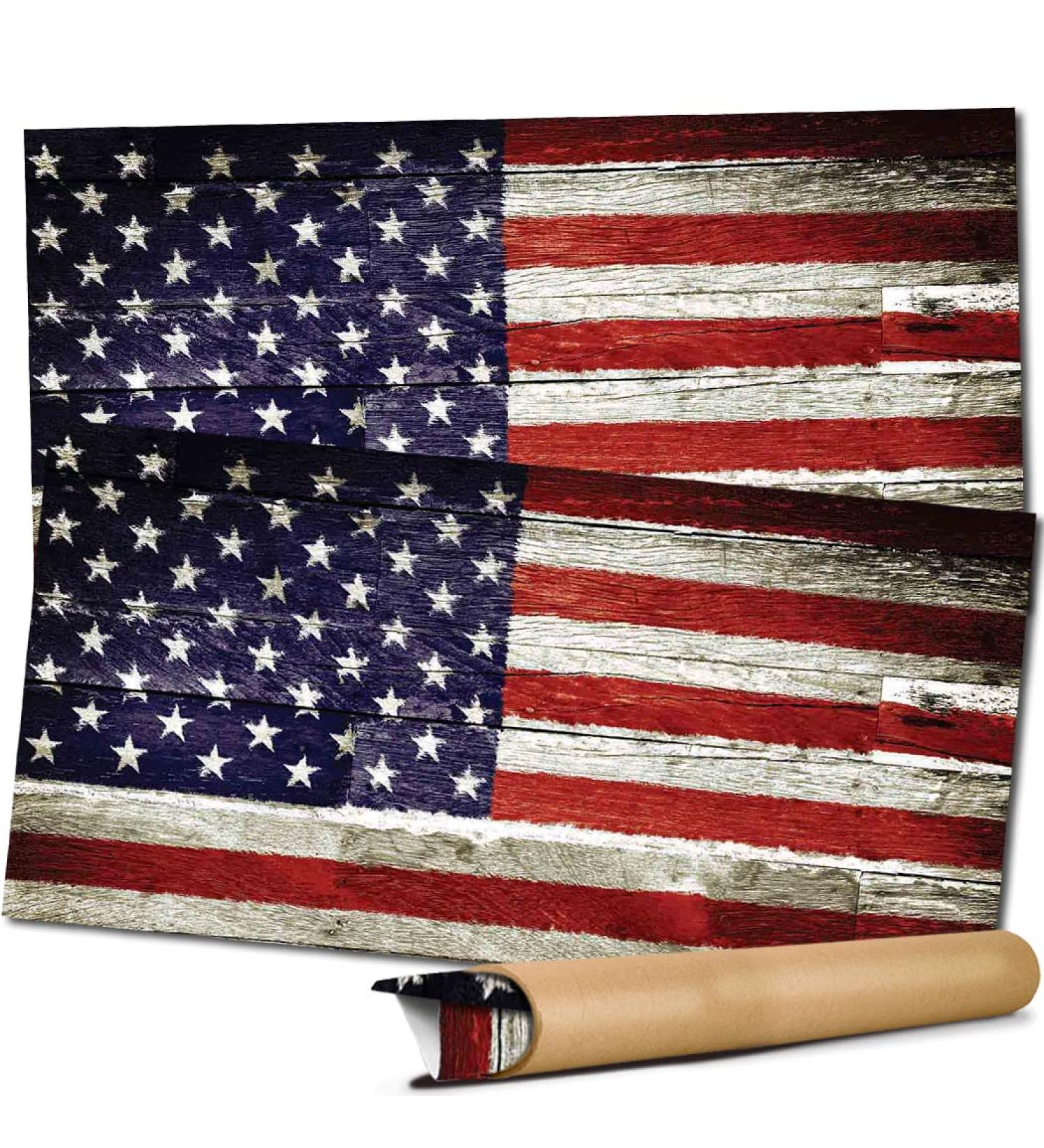 Pixelverse Design USA Flag Cornhole Board Skin Wrap Decal | Weather Resistant Vinyl Sticker for Corn Hole Bean Bag Toss Game | 24.5x48.5 - Ideal for Children, Adults, Colleges, Festivals & Bars - Buy Online on SooperMarket.com