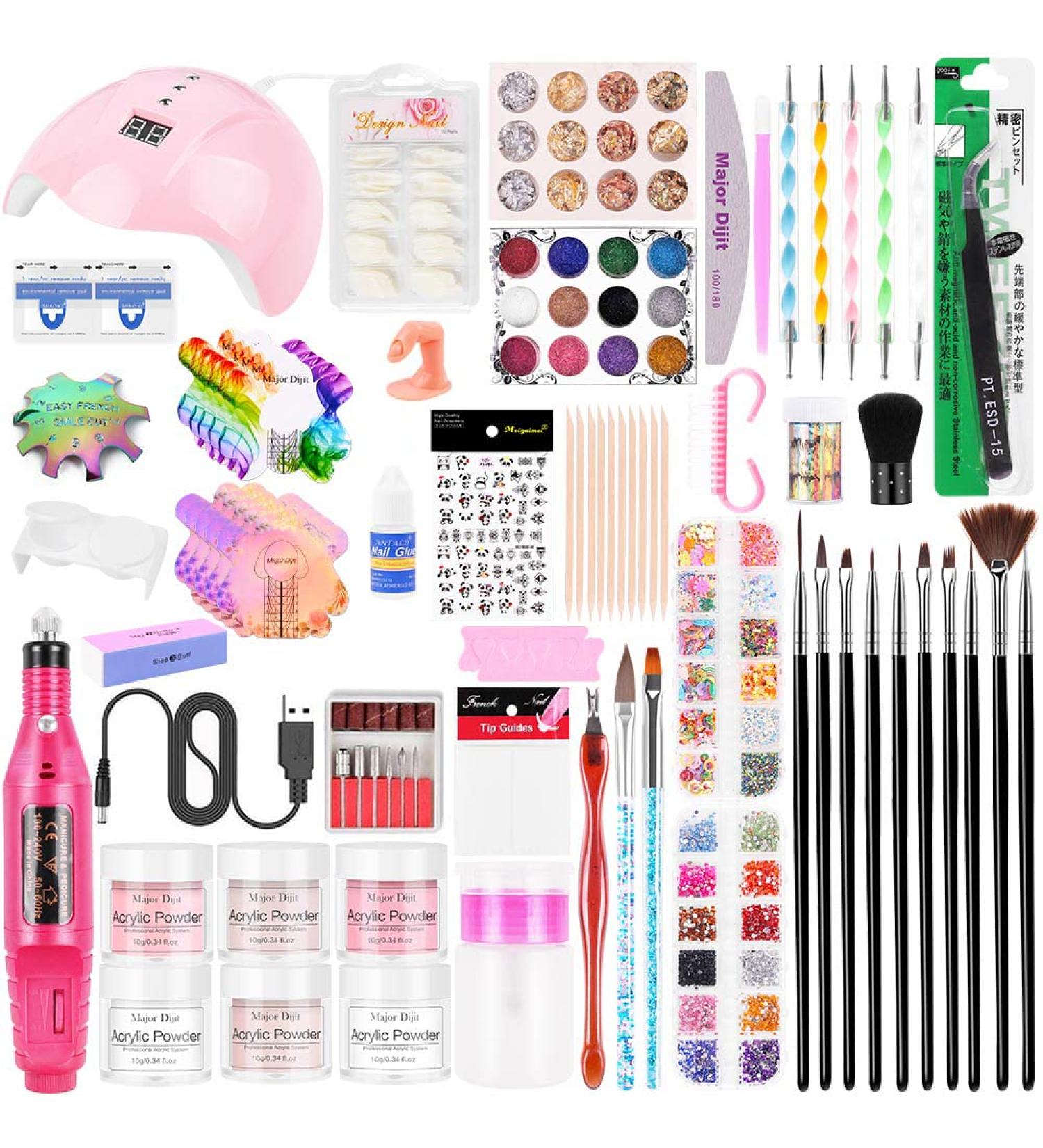 Nail Milling Mills & Accessories Set for Gel Nails | UV Lamp Acrylic Powder Nail Files | Perfect Nail Art Gifts | MT20 - Buy Online on SooperMarket.com
