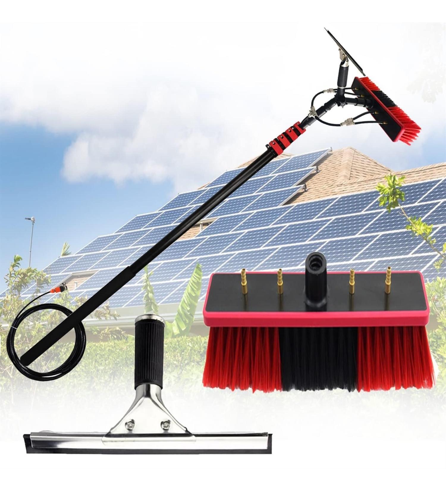Telescopic Rod Cleaning Brush Water Fed Pole Kit Window Cleaning Pole 3-11m Water Fed Telescopic Brush Angle Adjustable Band Scraper for Photovoltaic Panel Cleaning Trucks 35cm Brush Head 4M/13FT - Buy Online on SooperMarket.com