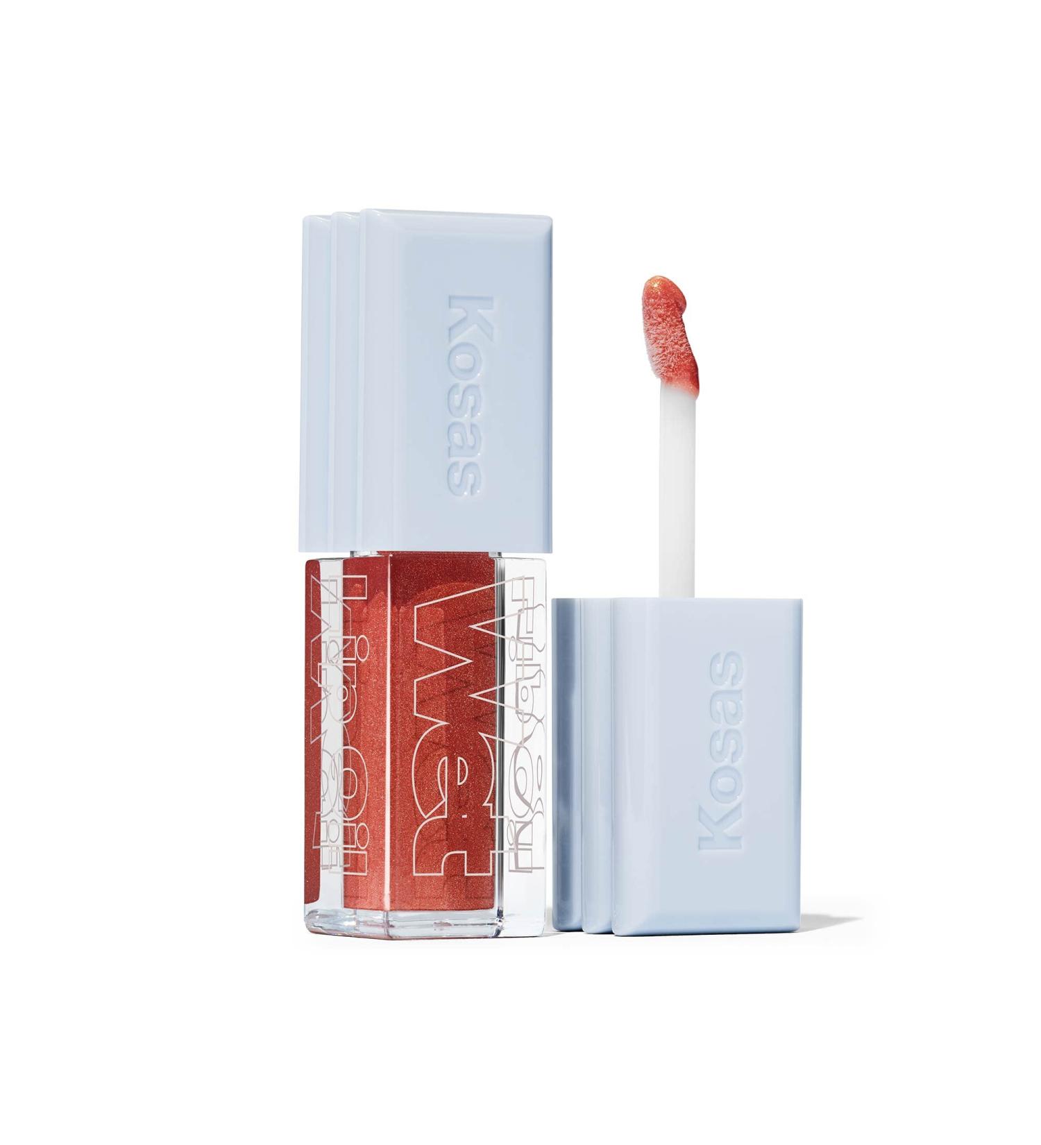 Kosas Wet Lip Oil Gloss - Hydrating Lip Plumping Treatment with Hyaluronic Acid & Peptides - Buy Online on SooperMarket.com
