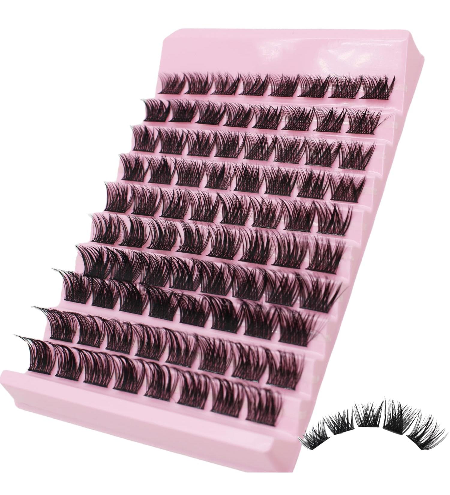 Selawasty 80pcs Lash Clusters D Curl Mega Volume Wispy Individual Eyelash Extensions - DIY at Home (S5-D-8-16MIX) - Buy Online on SooperMarket.com