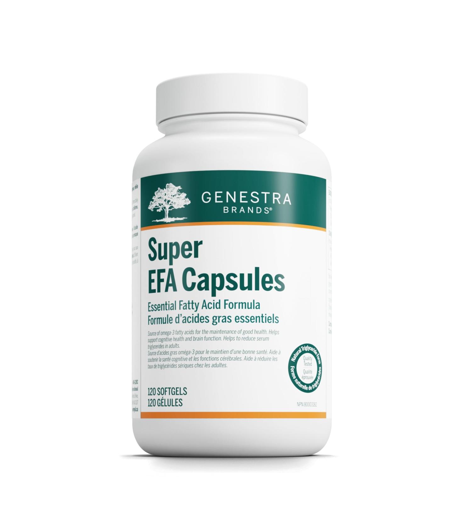 Genestra Brands - Super EFA Capsules - Essential Fatty Acid Formula - 120 Softgel Capsules - Buy Online on SooperMarket.com