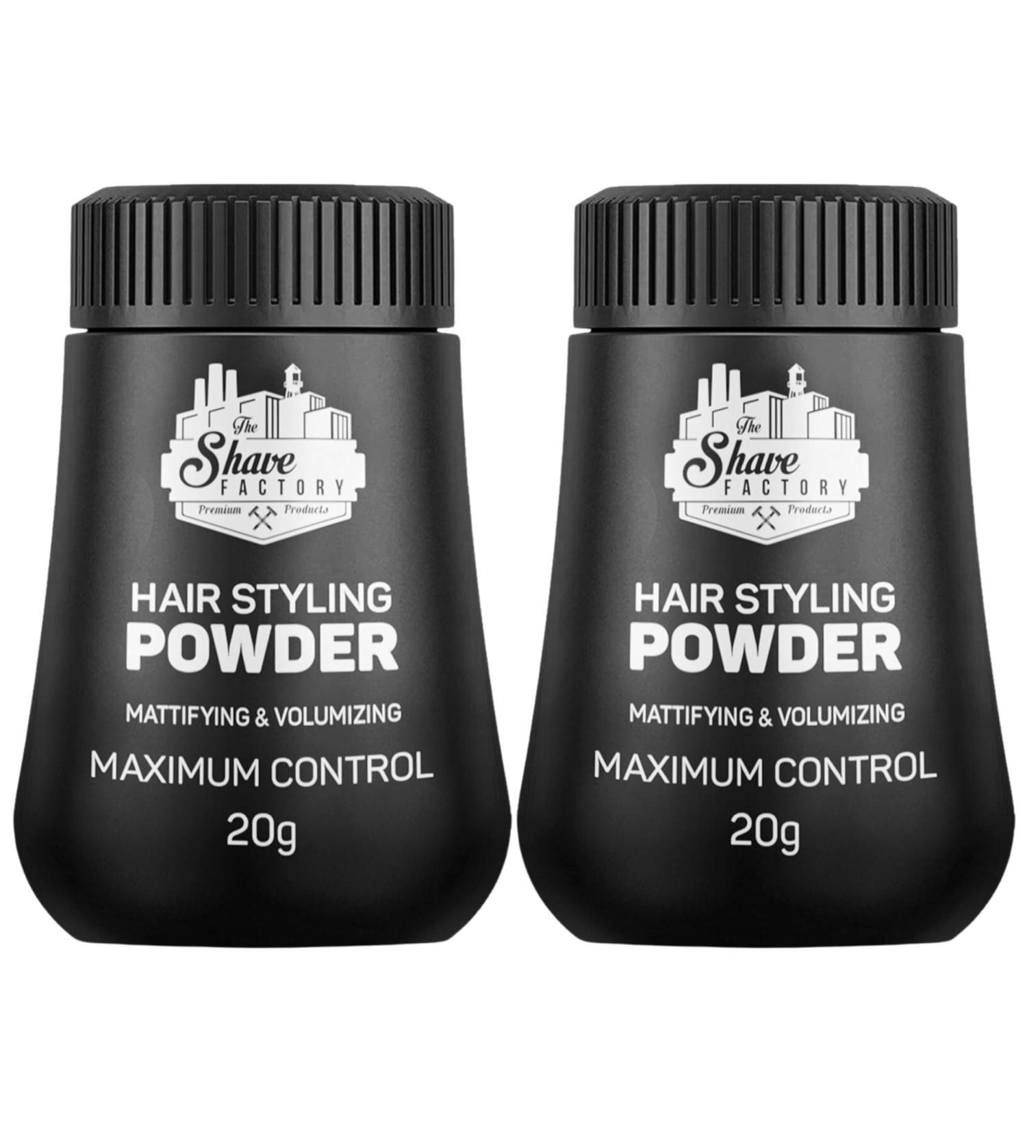 Shave Factory Volume Powder for Men | Long-Lasting Hair Styling | Mattifying & Volumizing | 2 x 20g - Unpollinated - Buy Online on SooperMarket.com