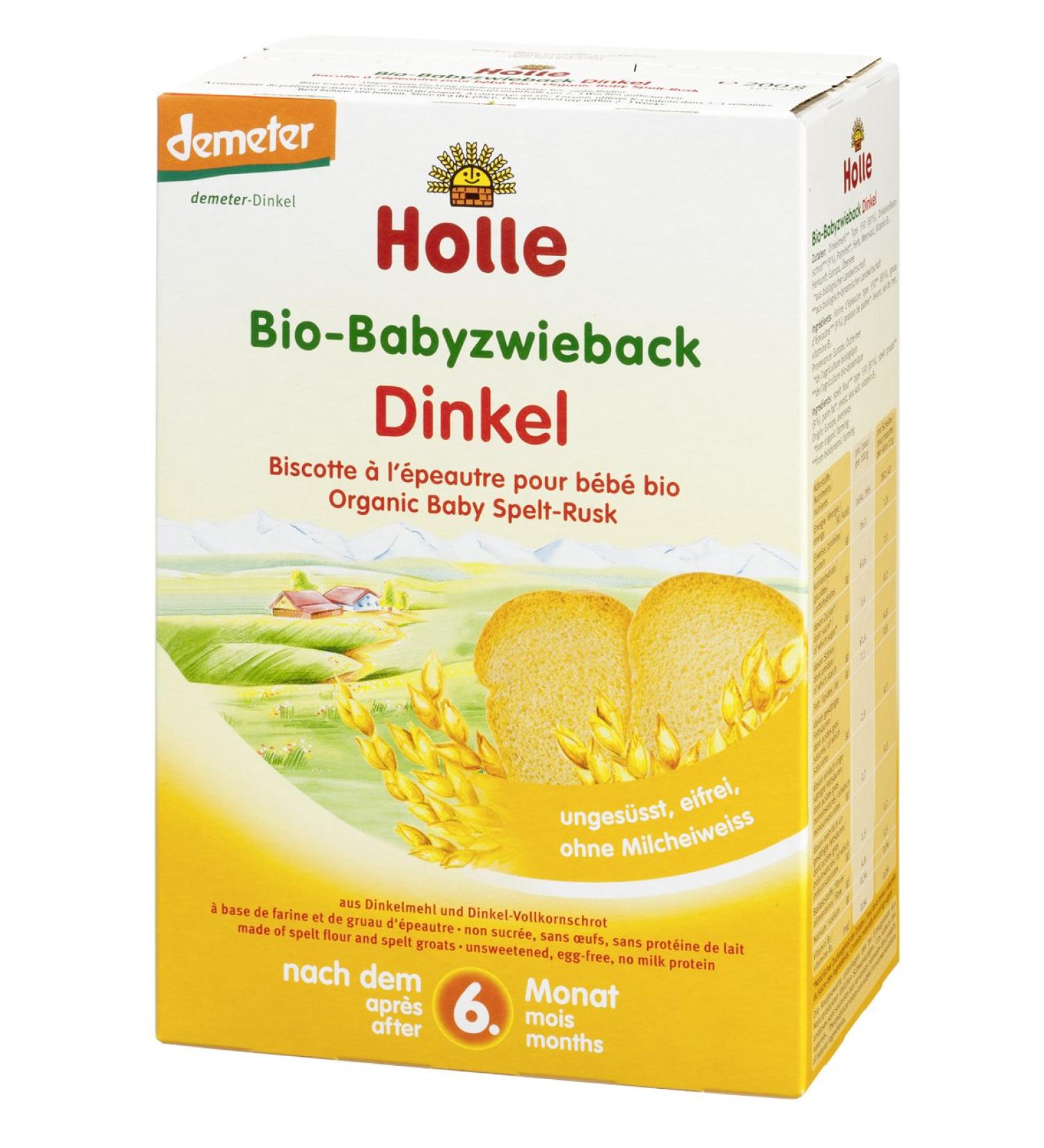 Holle Organic Baby Zwieback Spelt - Pack of 3 (3 x 200g) | Premium Baby Snacks for Healthy Growth - Buy Online on SooperMarket.com