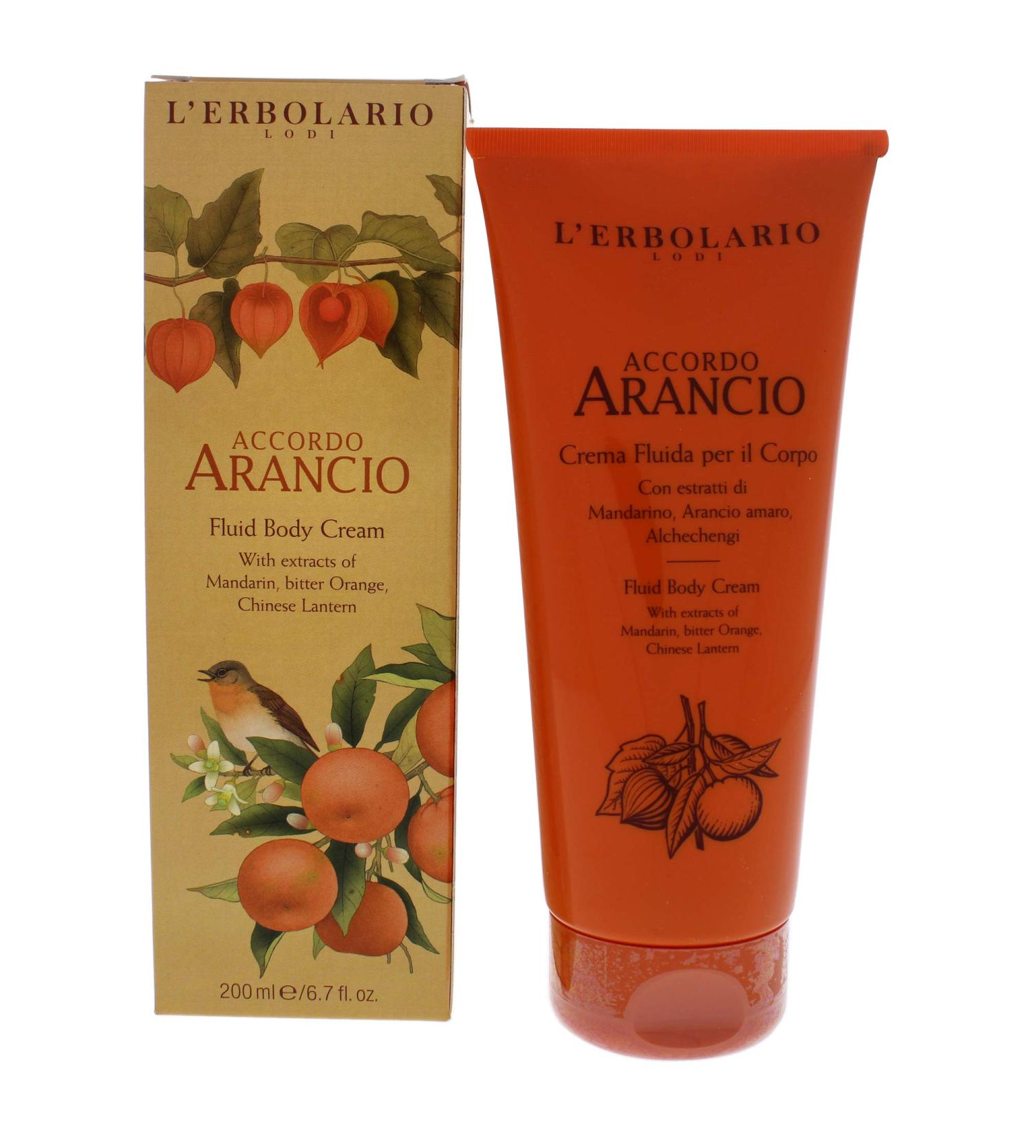 L'Erbolario Accordo Arancio Body Cream 200ml - Nourishing Citrus Hydration | International Shipping Available - Buy Online on SooperMarket.com