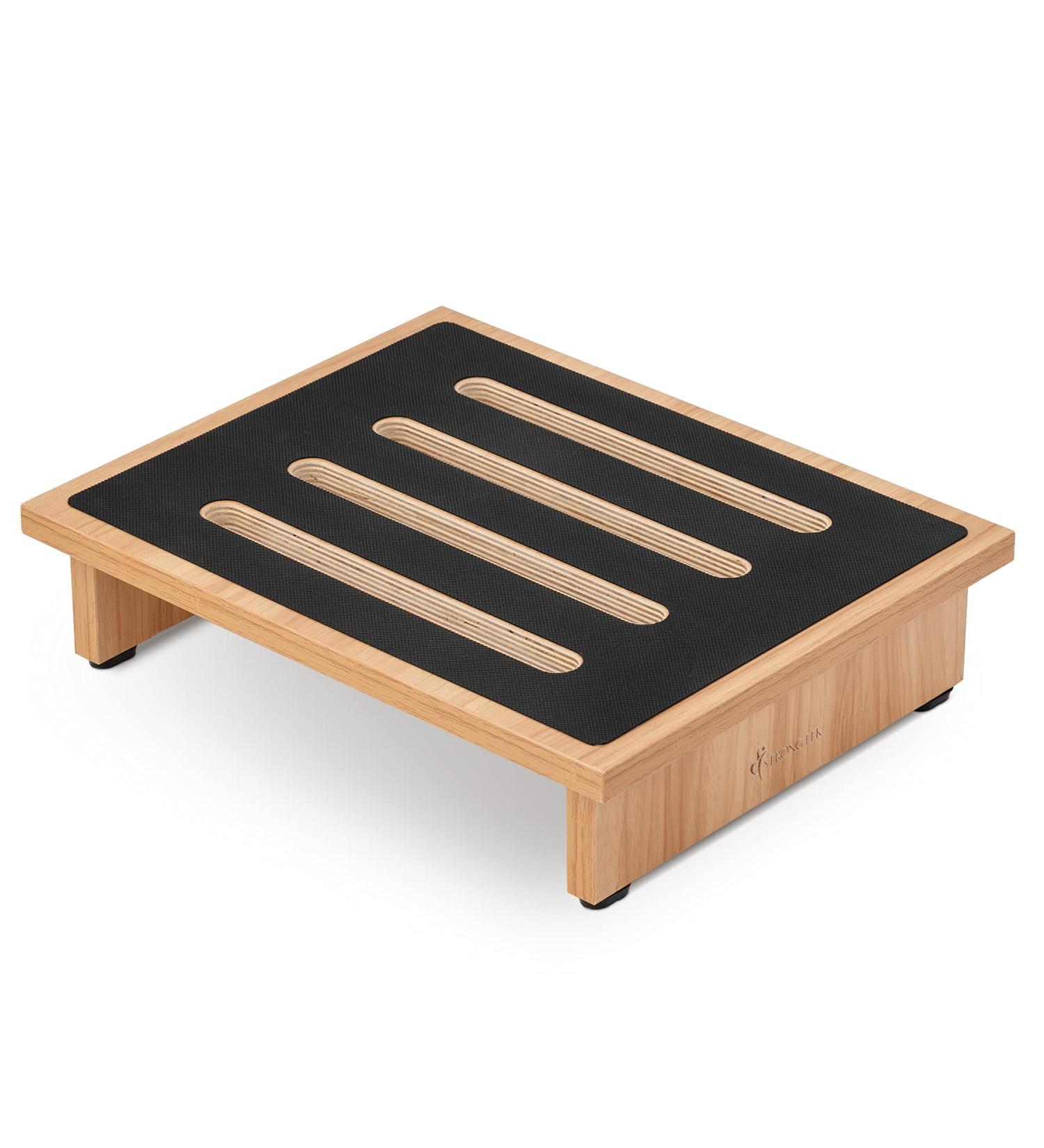 StrongTek One Step Stool for Adults with Non-Slip Rubber Stepping Surface  Portable Single Wooden Riser  440 lb. Load Capacity for Kitchen  Bathroom  or Bedside  Kid and Senior Support (Natural) - Buy Online on SooperMarket.com