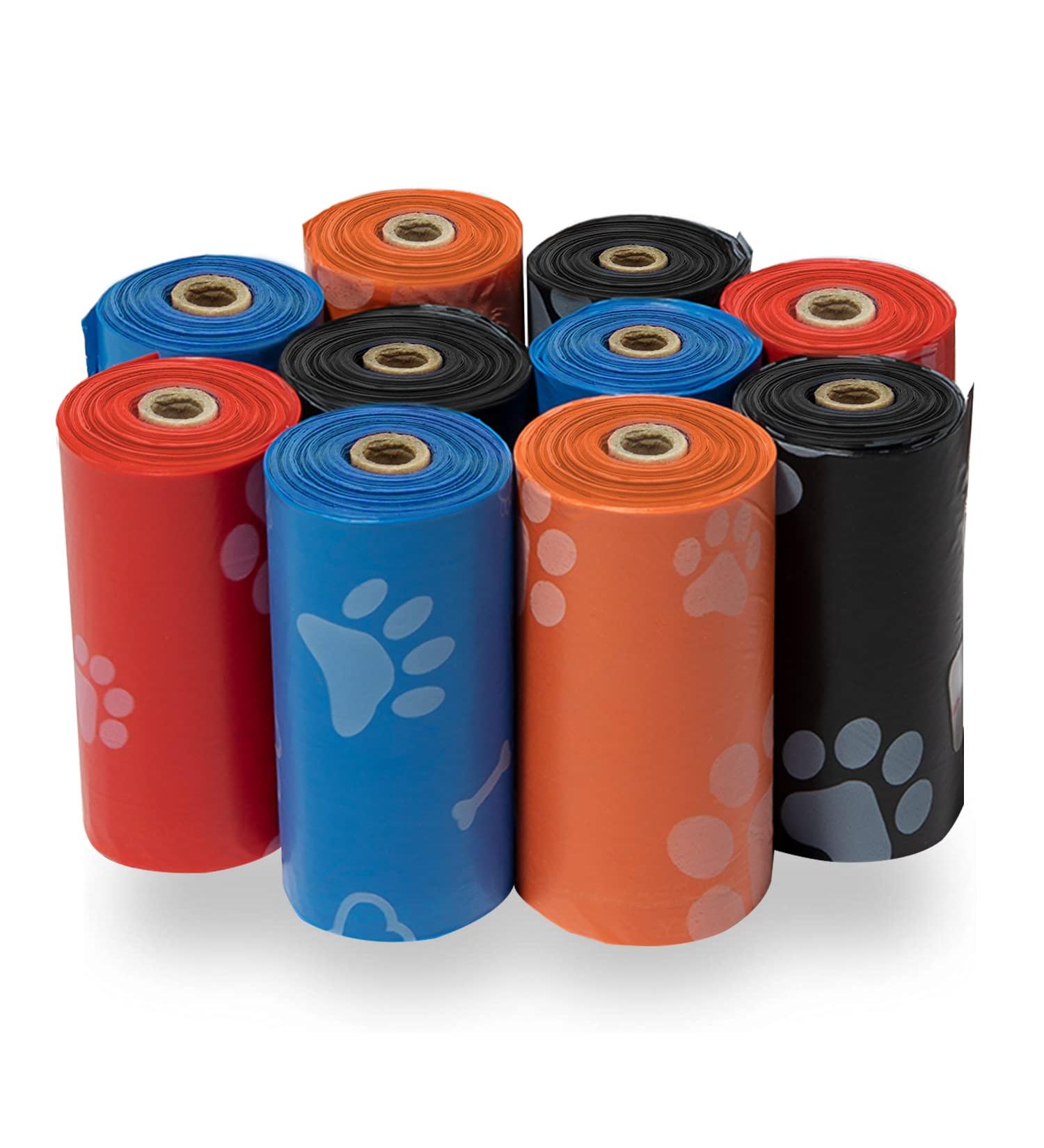 Best Pet Supplies Dog Poop Bags - 150 Leak Proof and Tear Resistant Bags for Outdoor Cleanup - Thick Plastic, Assorted Colors - Buy Online on SooperMarket.com