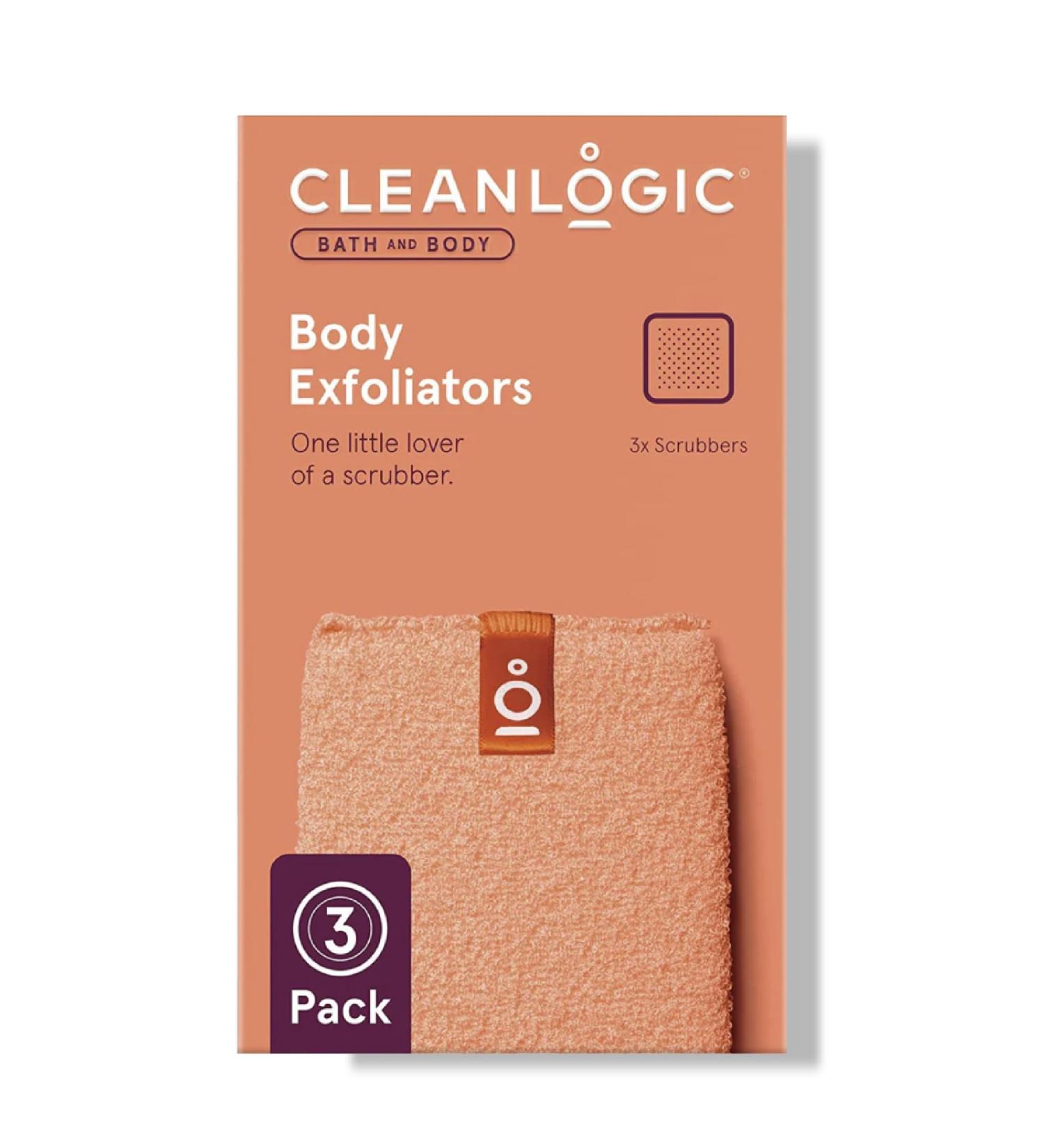 Cleanlogic Exfoliating Body Exfoliators - Deep Cleanse Vegan-Friendly All Skin Types - Pack of 3 - Buy Online on SooperMarket.com