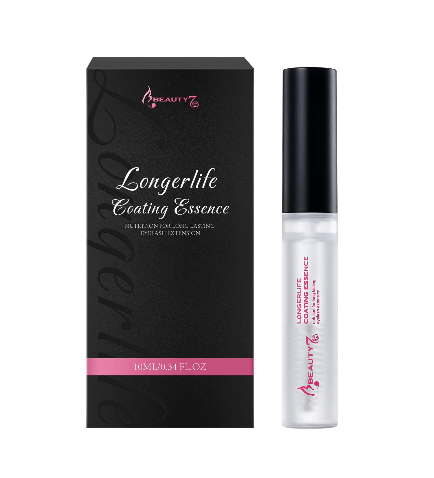 Beauty7 Clear Transparent Lash Coating Essence 10ML - Protective Sealant for Longer Eyelash Extensions Life - Waterproof Mascara with Brush Wand - Non-Scented Aftercare Sealer - Buy Online on SooperMarket.com