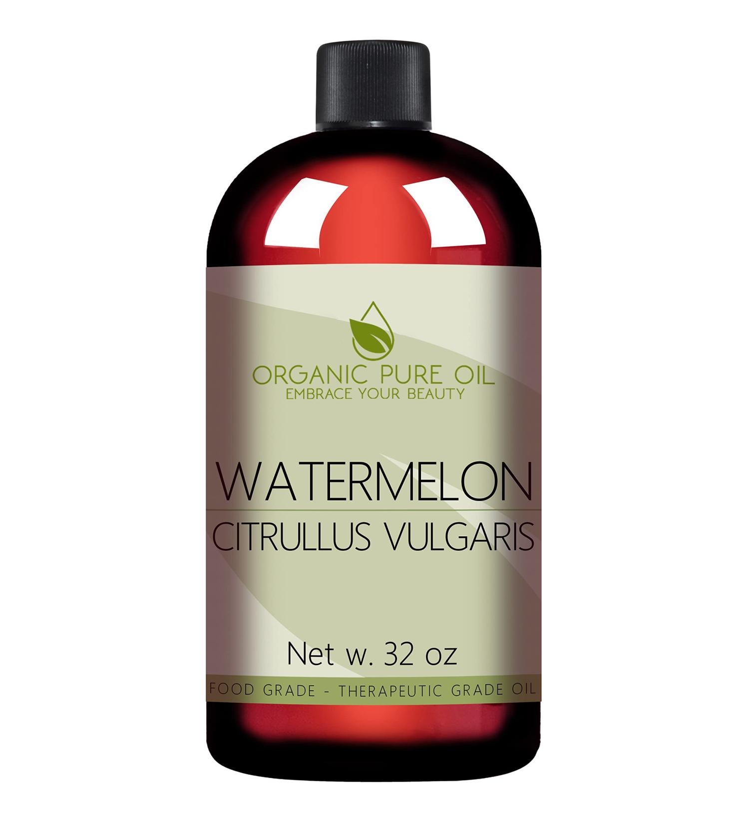 Watermelon Seed Oil - 32 oz | 100% Pure Unrefined Natural Vegan Carrier Oil for Skin, Hair & Nails | Moisturizer for Face & Body | Organically Sourced | Non GMO | Packaging May Vary - Buy Online on SooperMarket.com