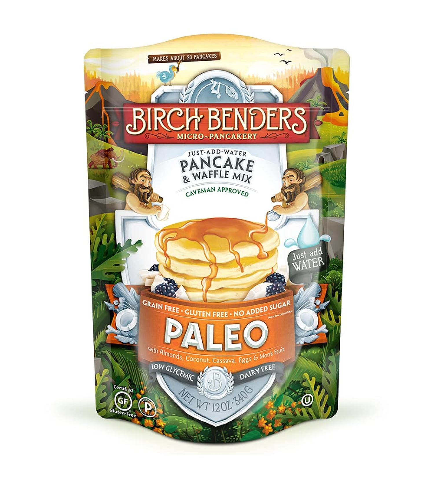 Birch Benders Paleo Pancake & Waffle Mix - Low-Carb, High Protein, High Fiber, Gluten-free, Prebiotic, Keto-Friendly - 12 oz - Buy Online on SooperMarket.com