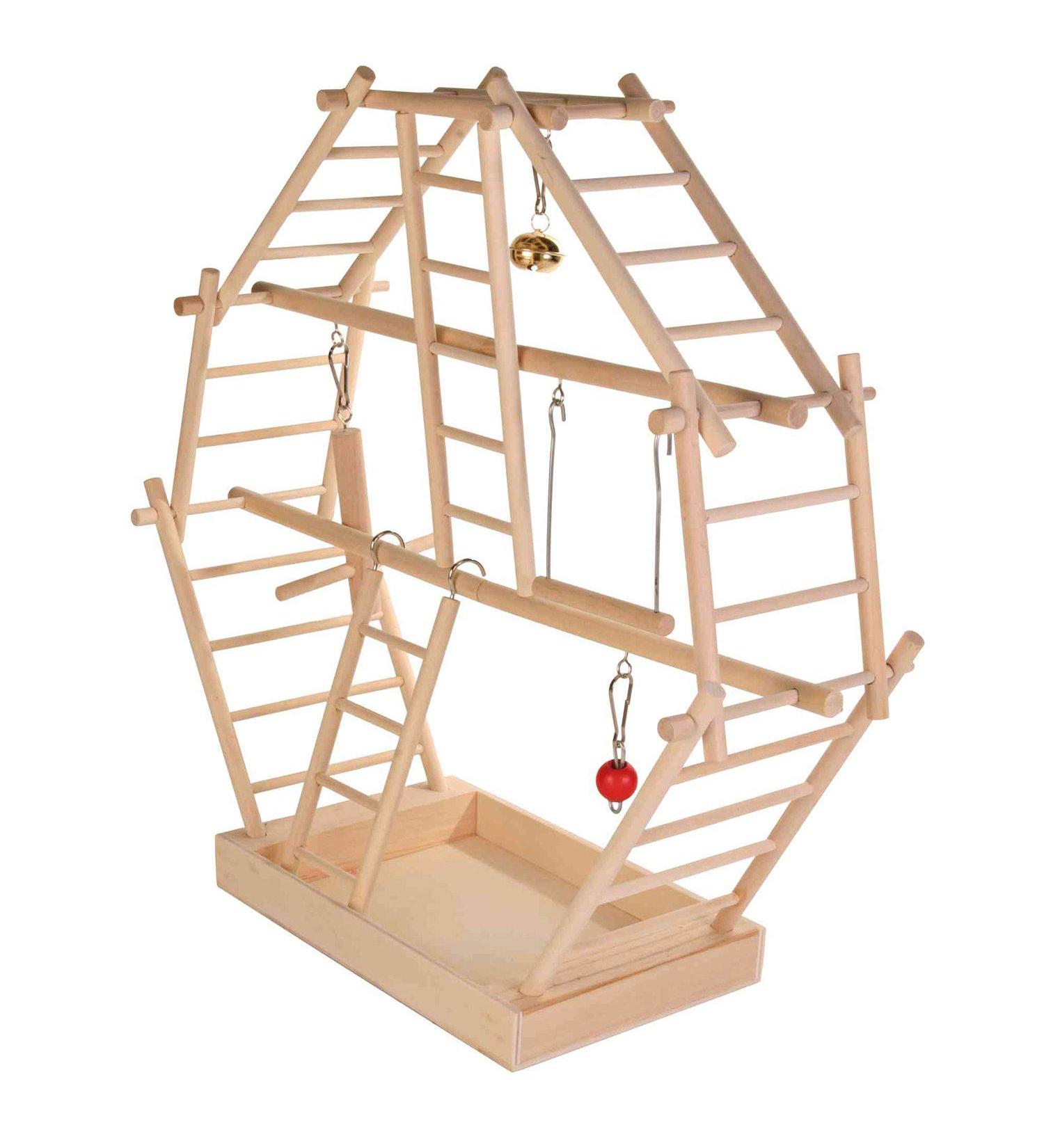 Trixie 5659 Wooden Ladder Playground - 44x44x16 cm - Brown - Buy Online on SooperMarket.com