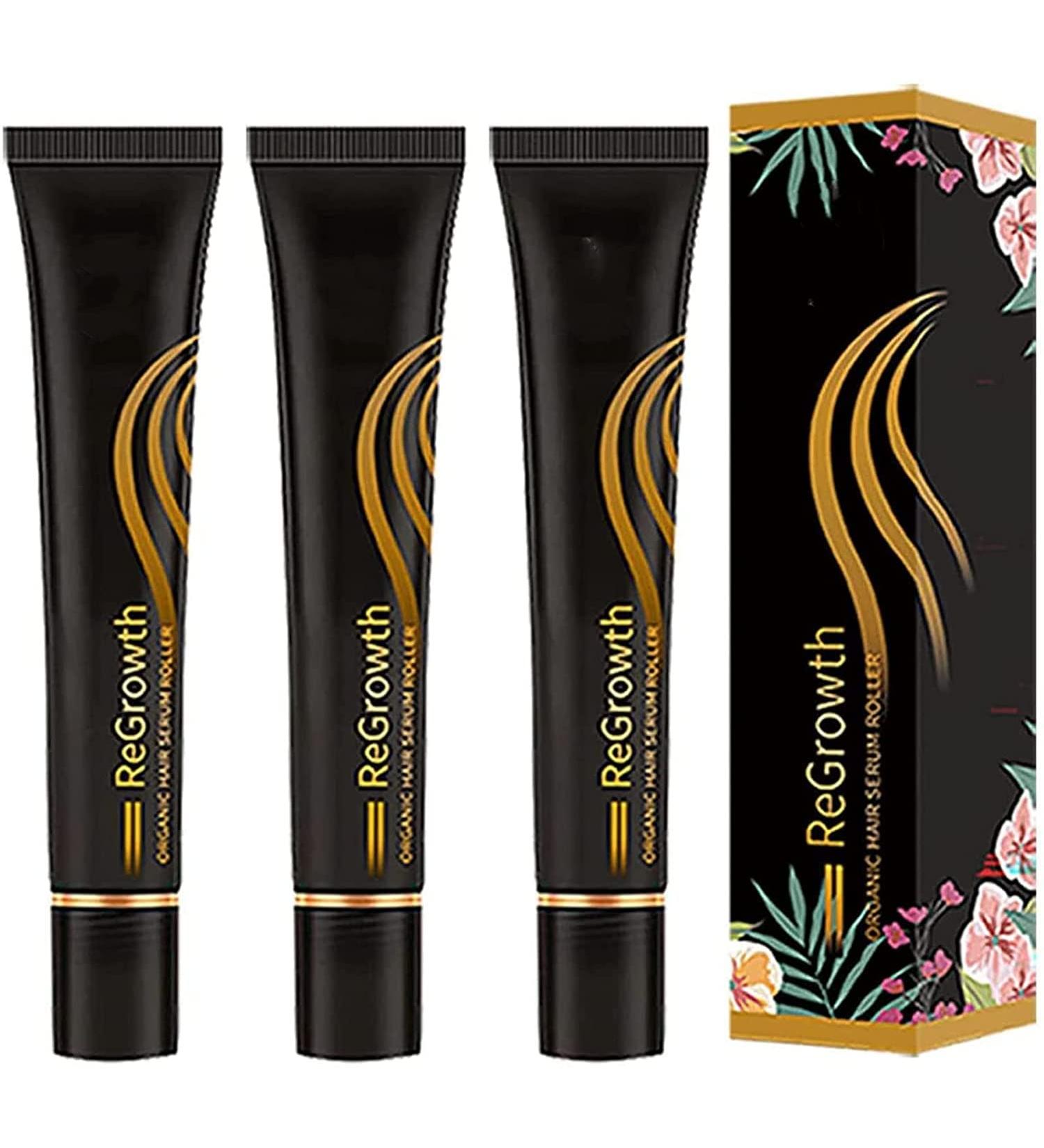 Regrowth Organic Hair Serum Roller Set - Intense Roll-On Hair Growth for All Hair Types (3PCs) | Men & Women - Buy Online on SooperMarket.com
