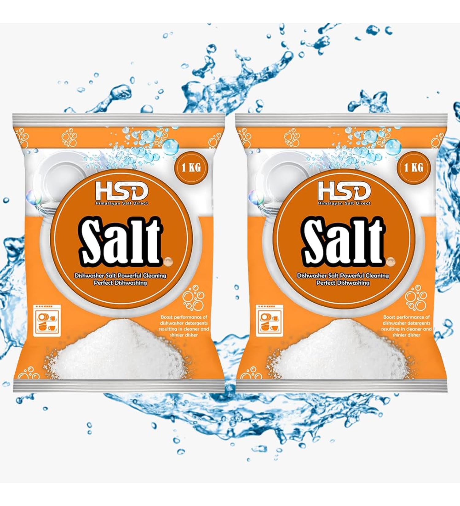 HSD Dishwasher Salt Powerful Cleaning Dishwasher Salt 1kg 2pack - Buy Online on SooperMarket.com