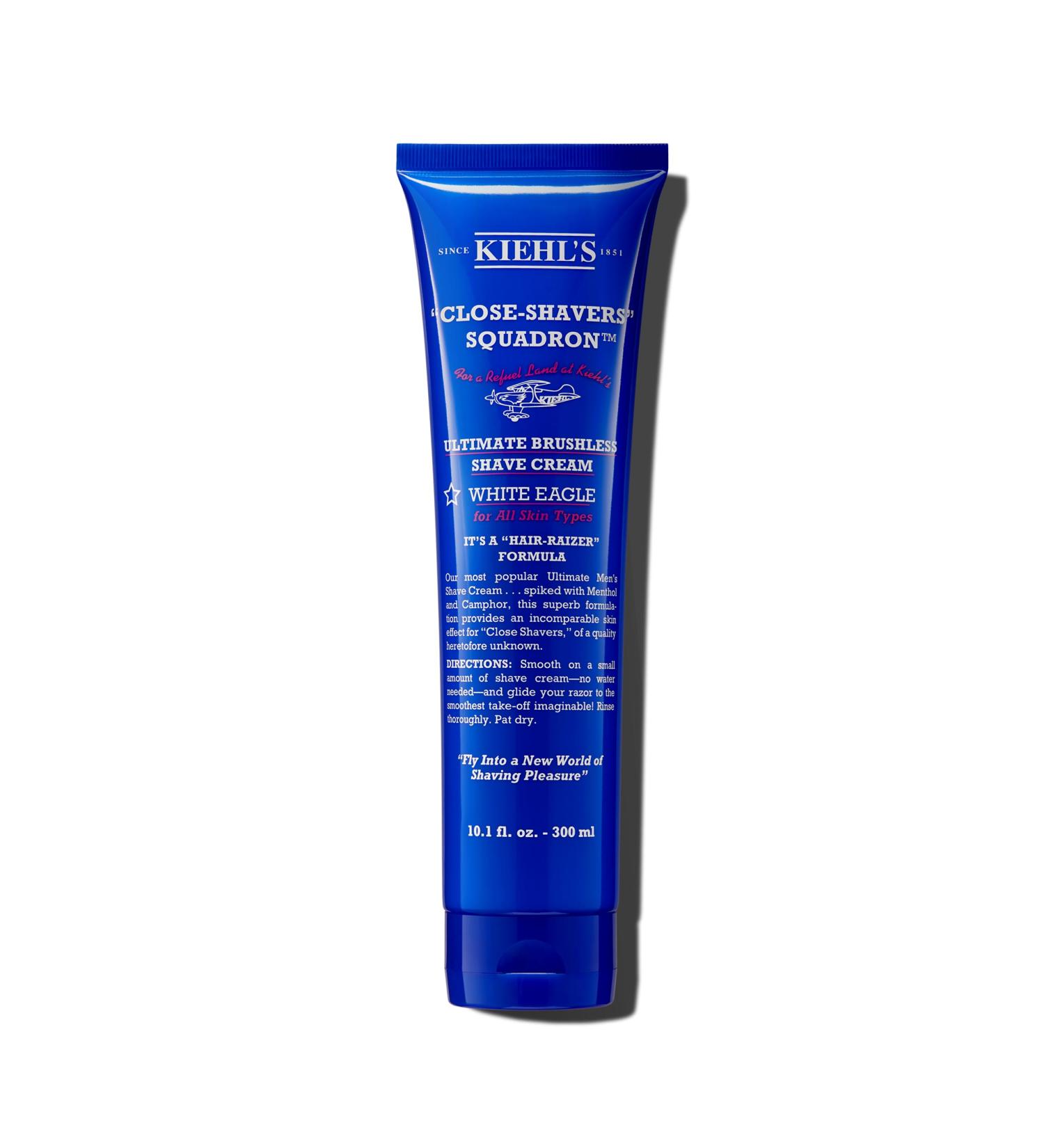 Kiehl's Ultimate Brushless Shave Cream with Menthol - All Skin Types Refreshing & Cooling Minimizes Irritation 10.1 Fl Oz / 300 ml - International Shipping Available - Buy Online on SooperMarket.com