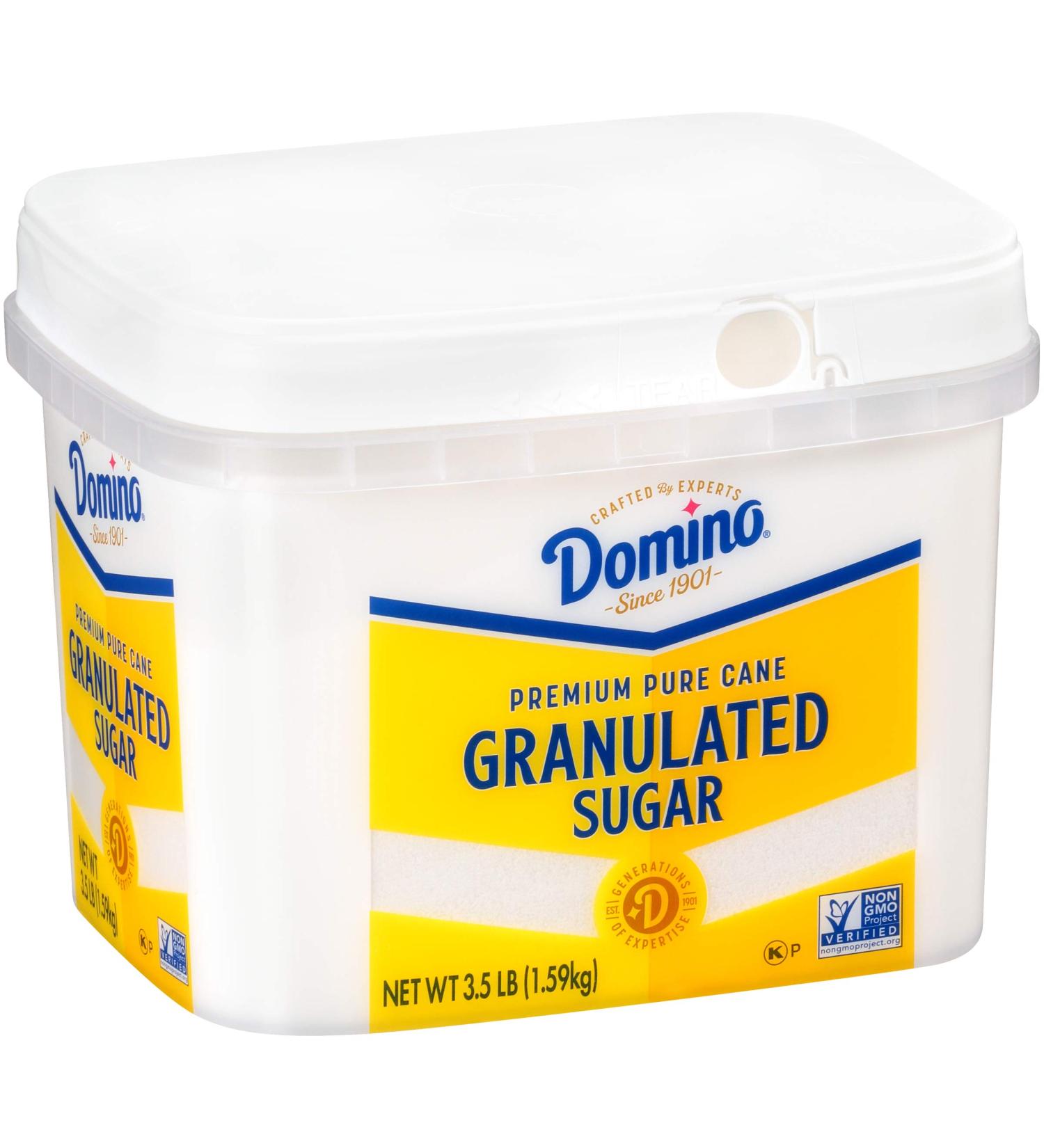Domino Granulated Pure Cane Sugar 3.5 LB Easy Baking Tub - Premium Quality Sweetener - Buy Online on SooperMarket.com