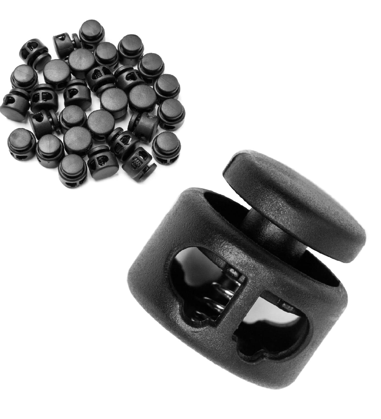 TXSN 30PCS Plastic Cord Locks Spring Stopper Fastener Toggles for Drawstrings  Paracord  Bags  Shoelaces  Clothing and More  Columnar Shape Double Holes - Buy Online on SooperMarket.com
