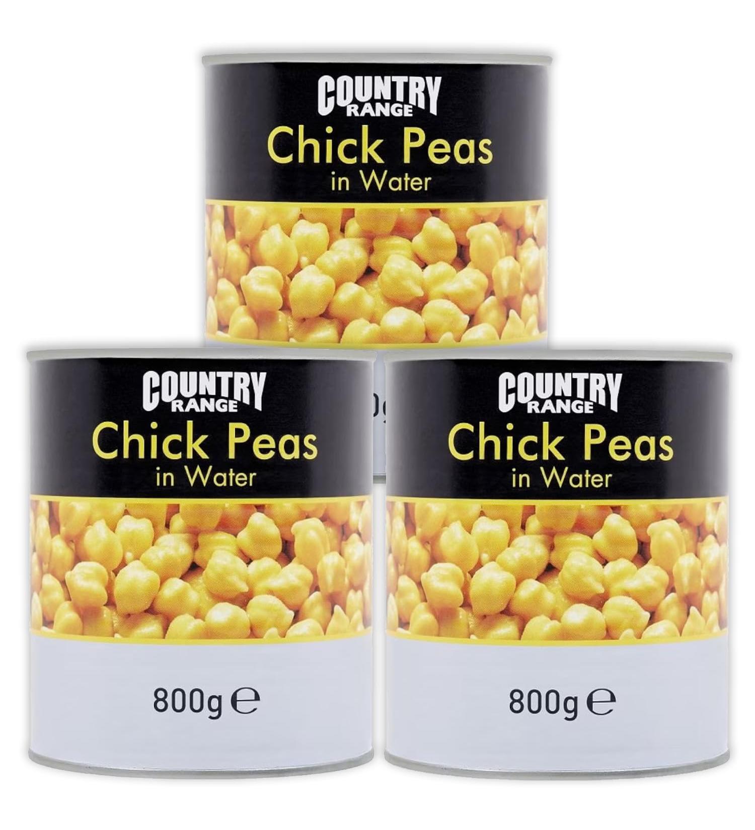Country Range | Chick Peas in Water | 3x800g - Buy Online on SooperMarket.com