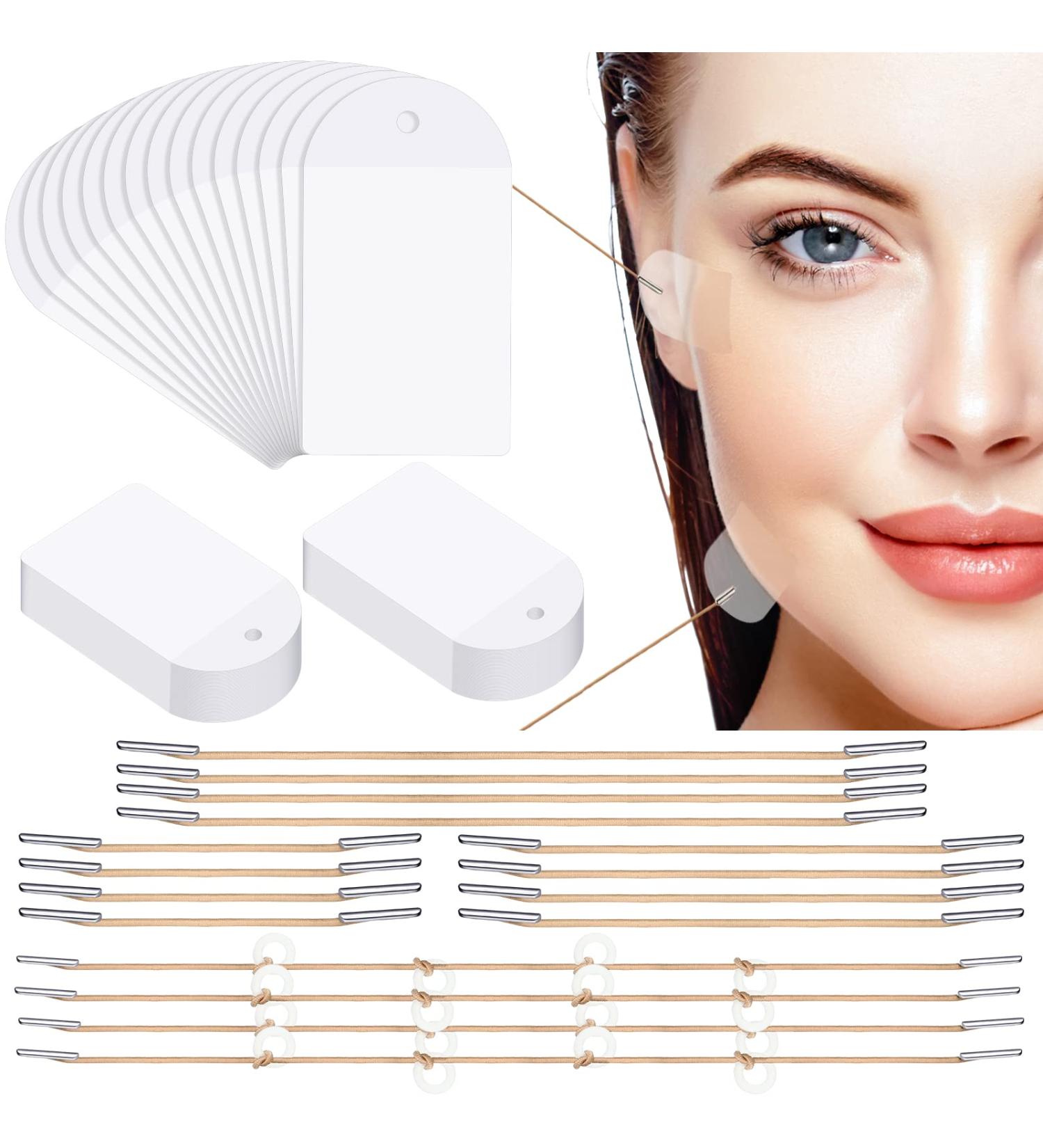 Maitys 136-Piece Face Lift Tapes with Lifting Rope Sets - Invisible Instant Facelift Patch for Women | Neck and Eye Lift Tape for Face Beauty - Buy Online on SooperMarket.com