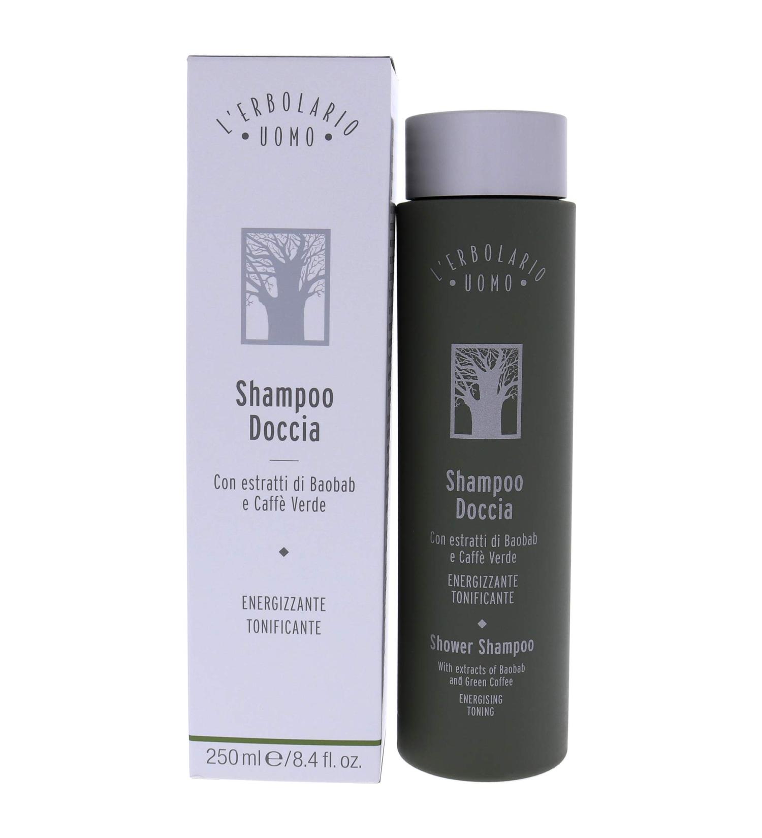L'Erbolario Baobab & Green Coffee Shower Shampoo | Gentle Daily Use | Natural Essential Oils | Moisturizes & Adds Shine | 8.4 Oz - Buy Online on SooperMarket.com