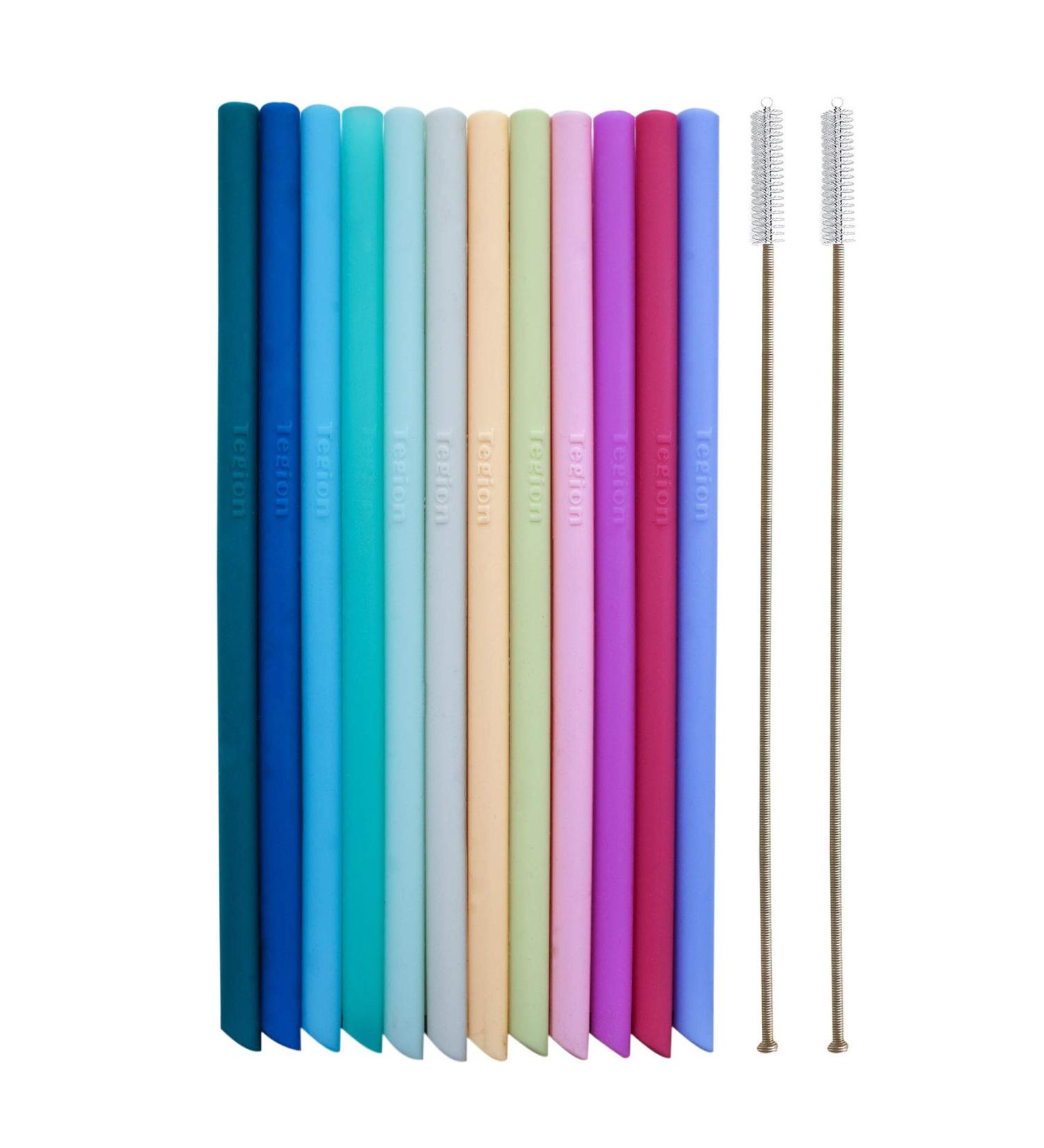 Tegion Mini Short Silicone Straws for Toddlers & Kids - BPA Free & Teething Safe - Fits The First Years Take & Toss Straw Cup - Buy Online on SooperMarket.com