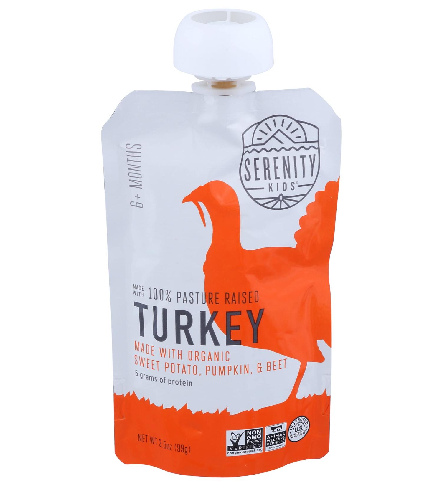 Serenity Kids Turkey & Organic Sweet Potato Baby Food - 6+ Months - 3.5 oz - Buy Online on SooperMarket.com