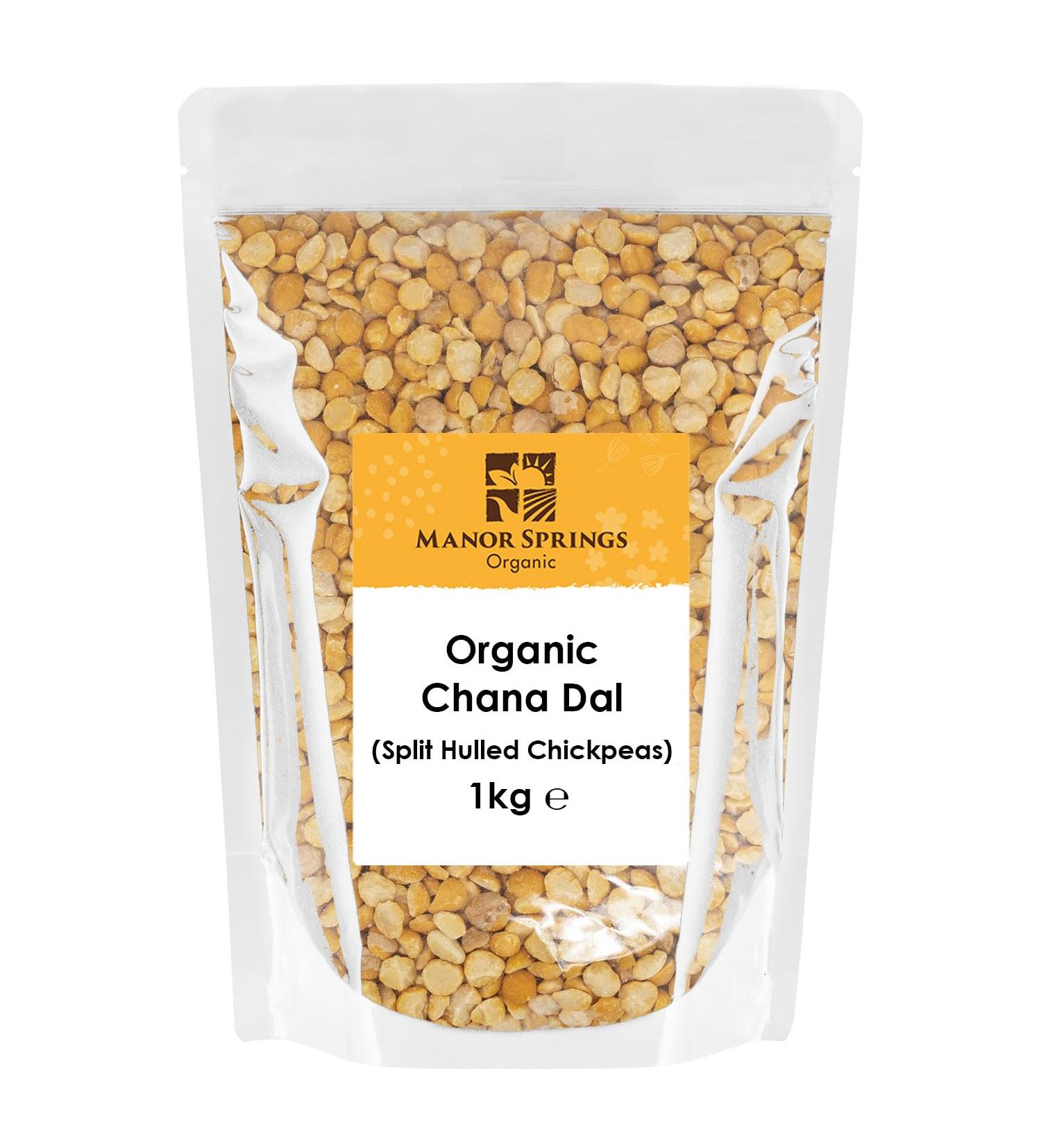 Organic Chana Dal (Split Hulled Chickpeas) 1kg by Manor Springs Organic - Buy Online on SooperMarket.com