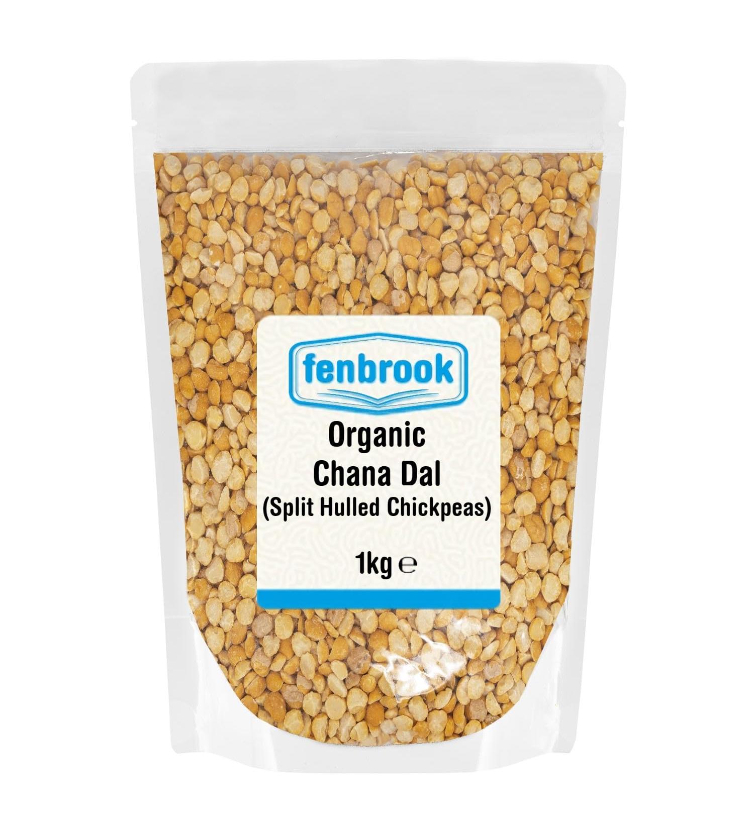 Organic Chana Dal (Split Hulled Chickpeas) 1kg | Certified Organic by Fenbrook Organic - Buy Online on SooperMarket.com
