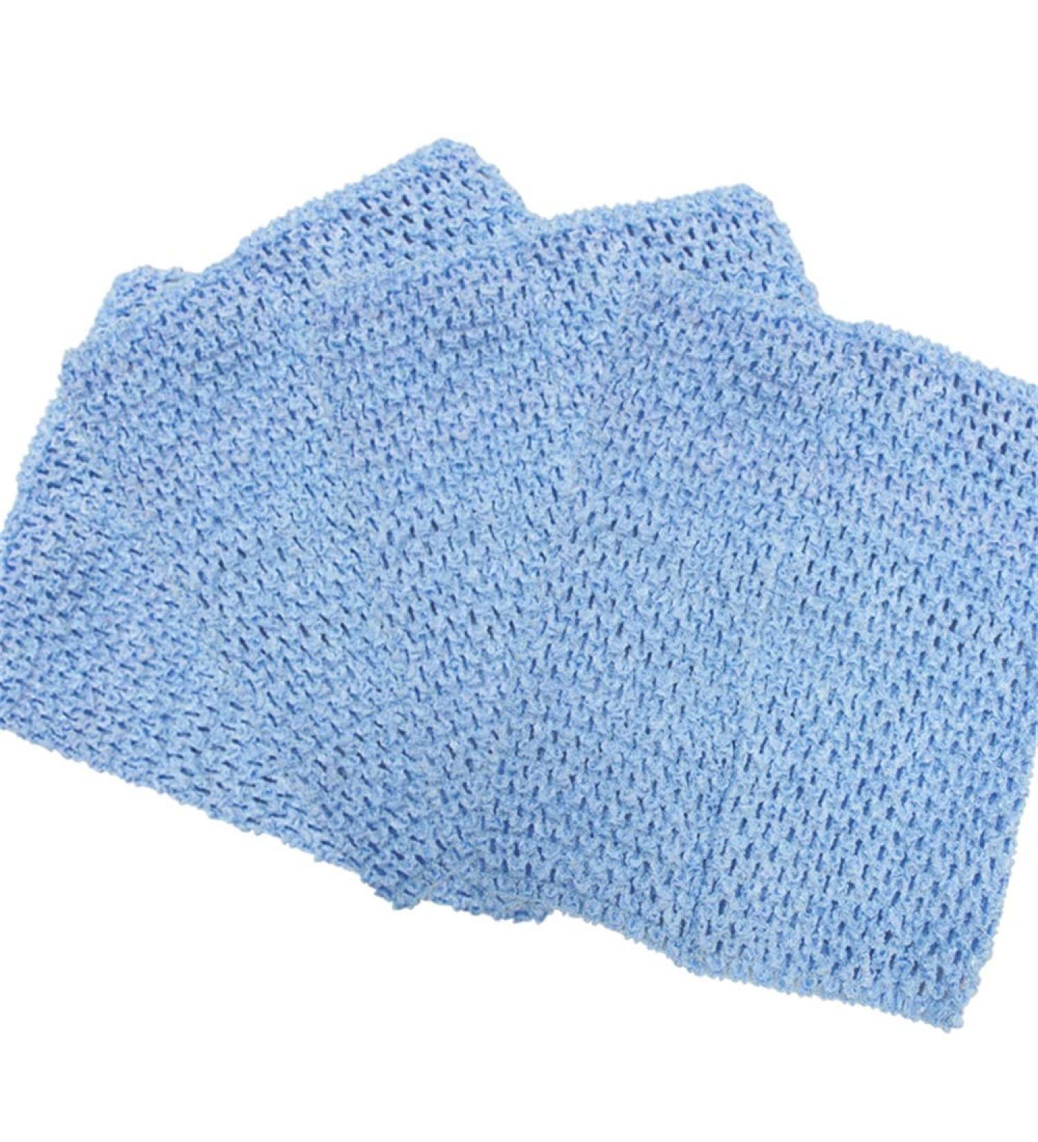 Time to Sparkle 4pcs Crochet Tube Top Tutu Dress Set - Baby Blue Infant Pettiskirt | 7x9 Skirt | 18x22cm - Buy Online on SooperMarket.com